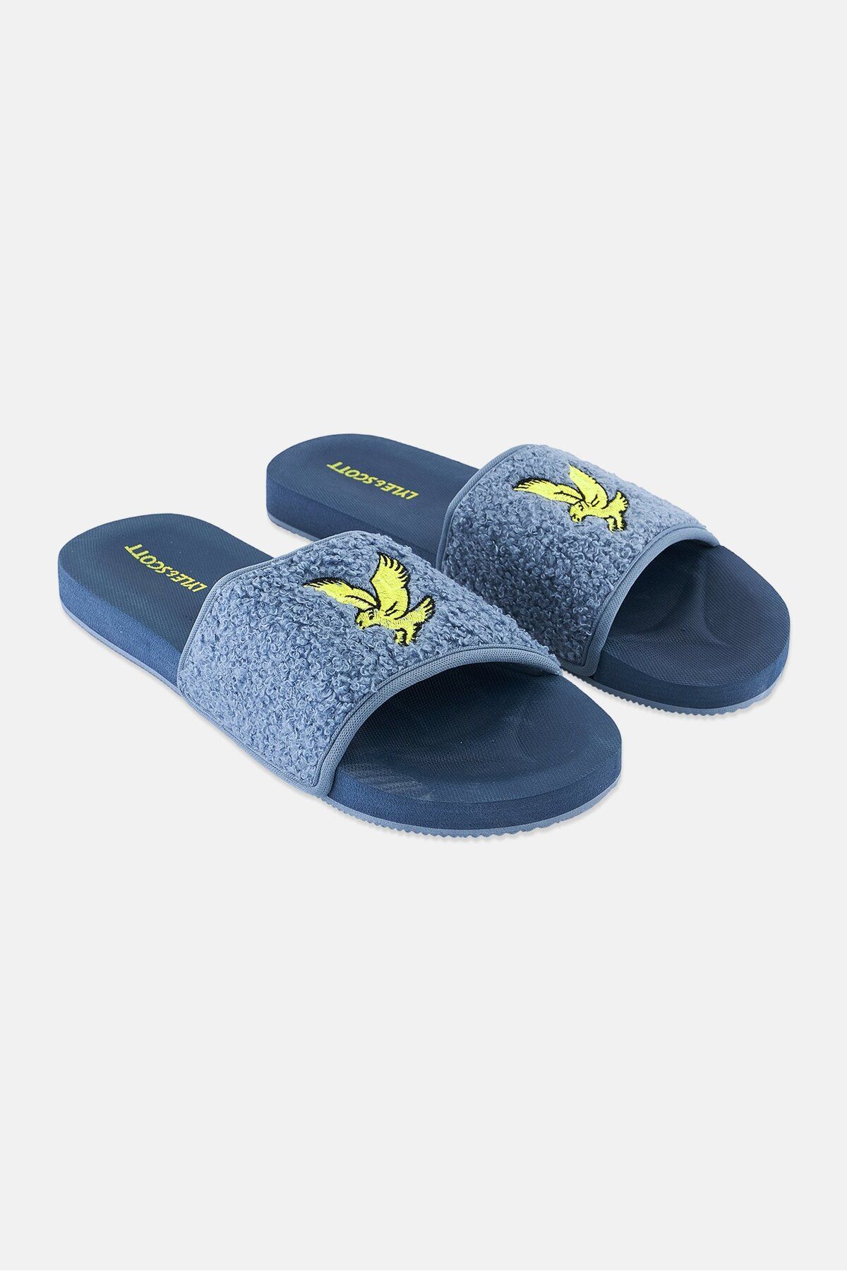 Lyle & Scott-Men Towelling Slides, Skipton Blue 1