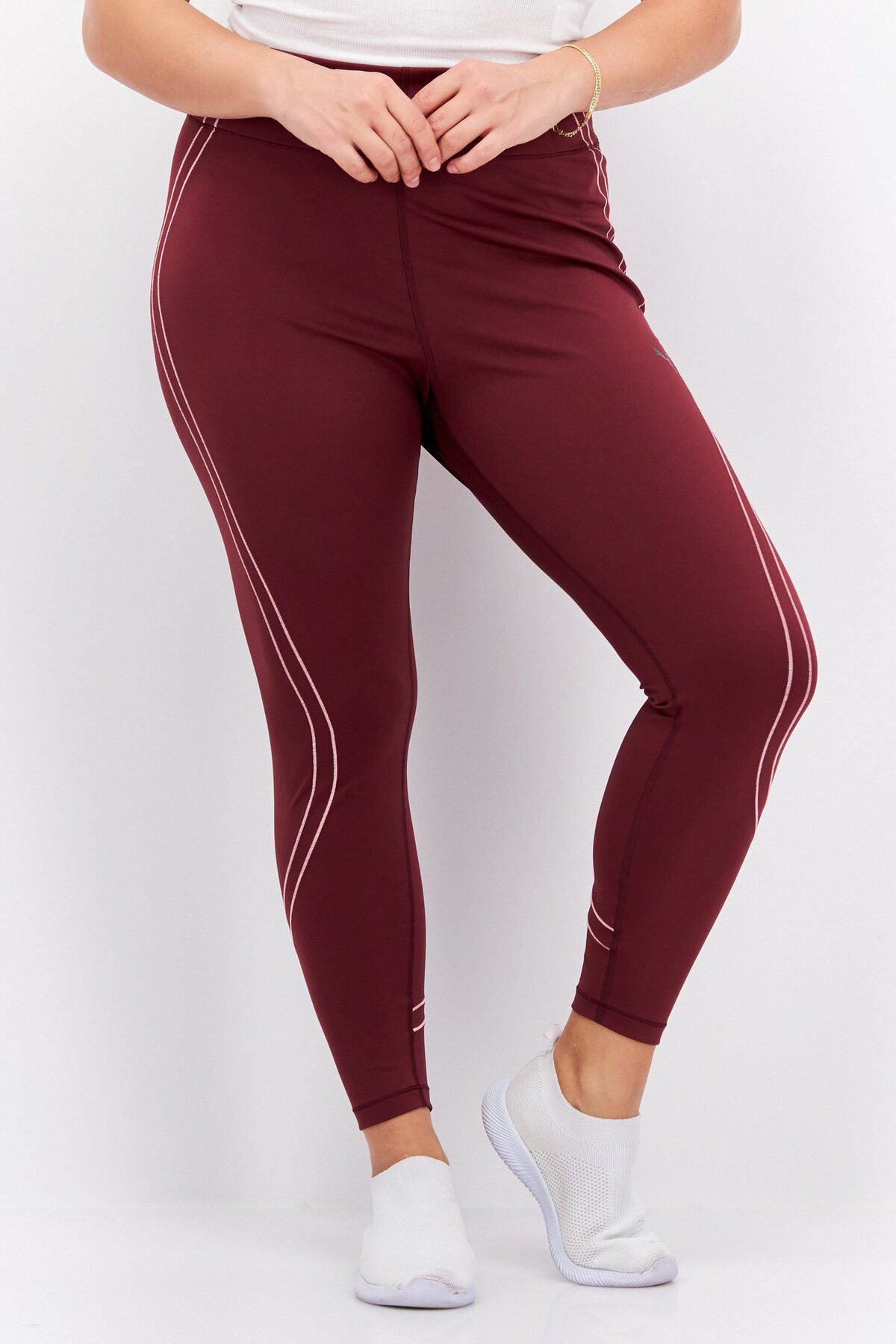 Puma-Women Sport Fit Training Tights, Burgundy 1