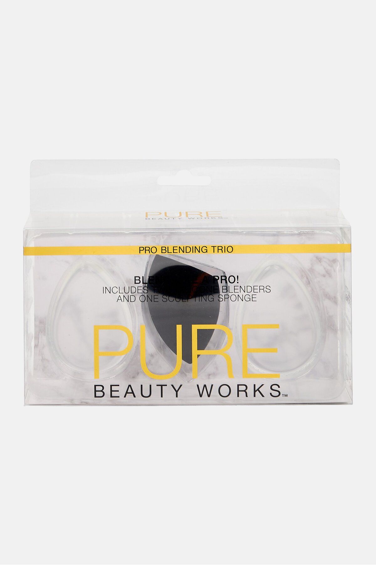 Pure Beauty Works-3 قطع من اسفنجة توزيع المكياج الاحترافية، لون أسود 1