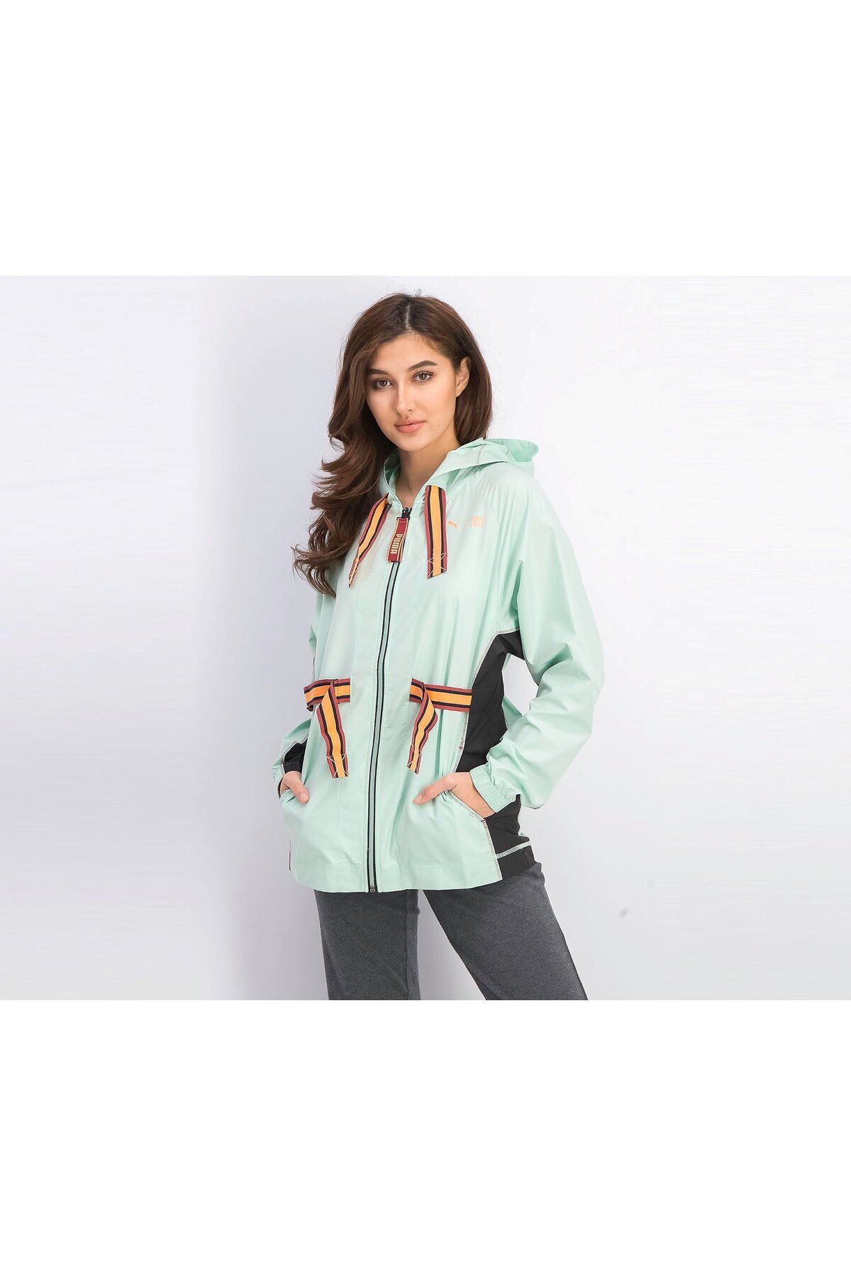 Puma-سترة رياضية نسائية، أخضر ضبابي 1