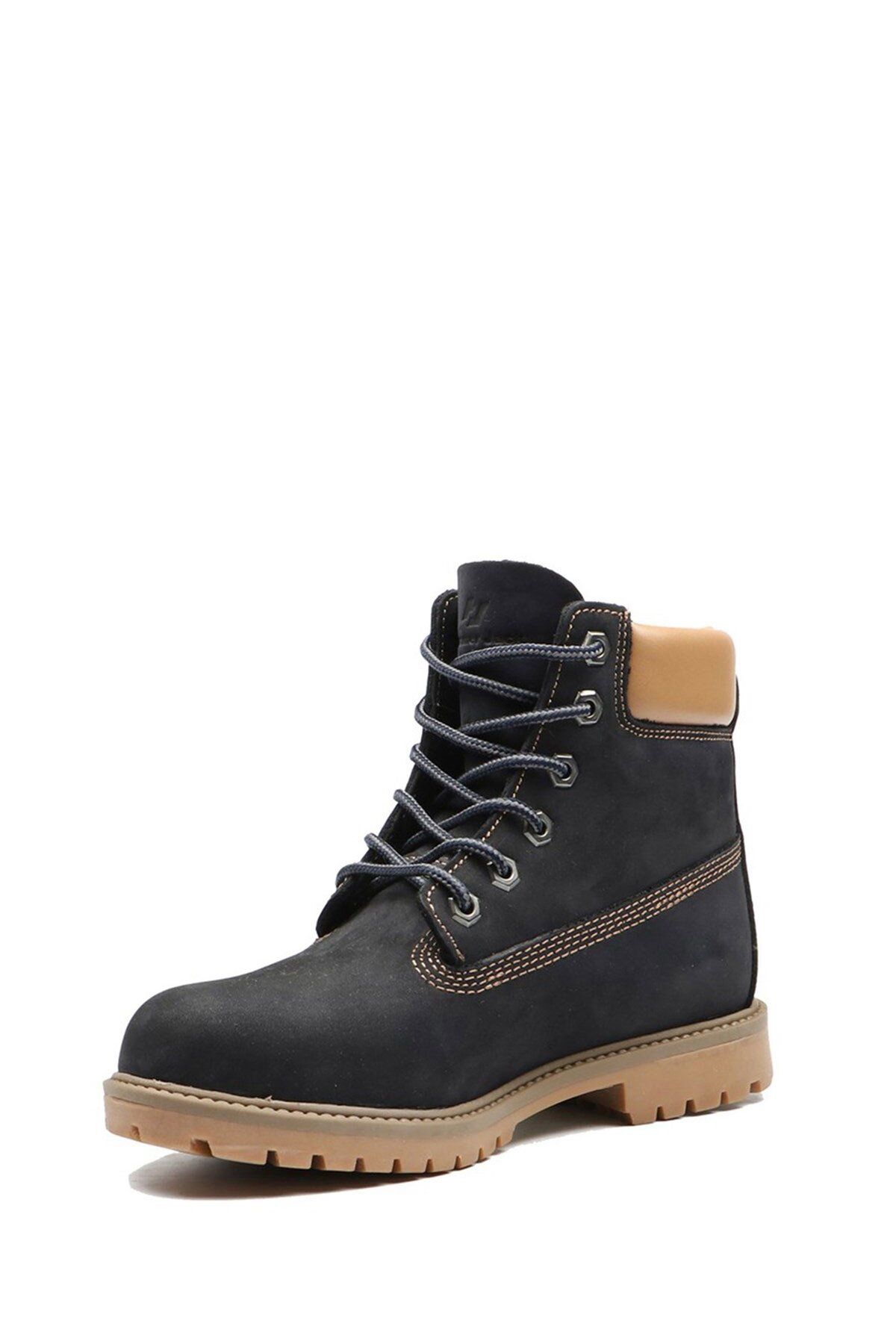 Hammer Jack-Genuine Leather Navy Blue Nubuck Women's Boots 4