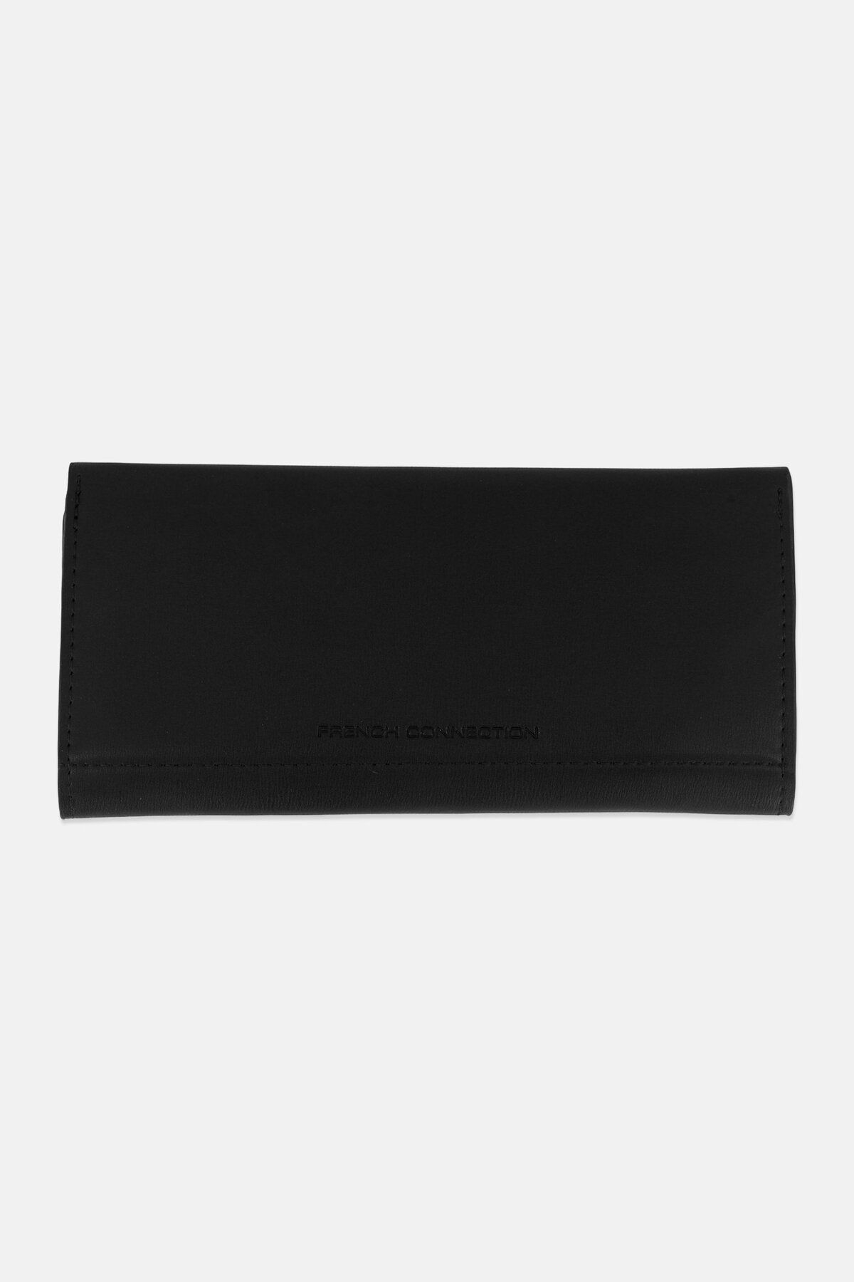 French Connection-Women Fold Over Enveloped Wallets, Black 2