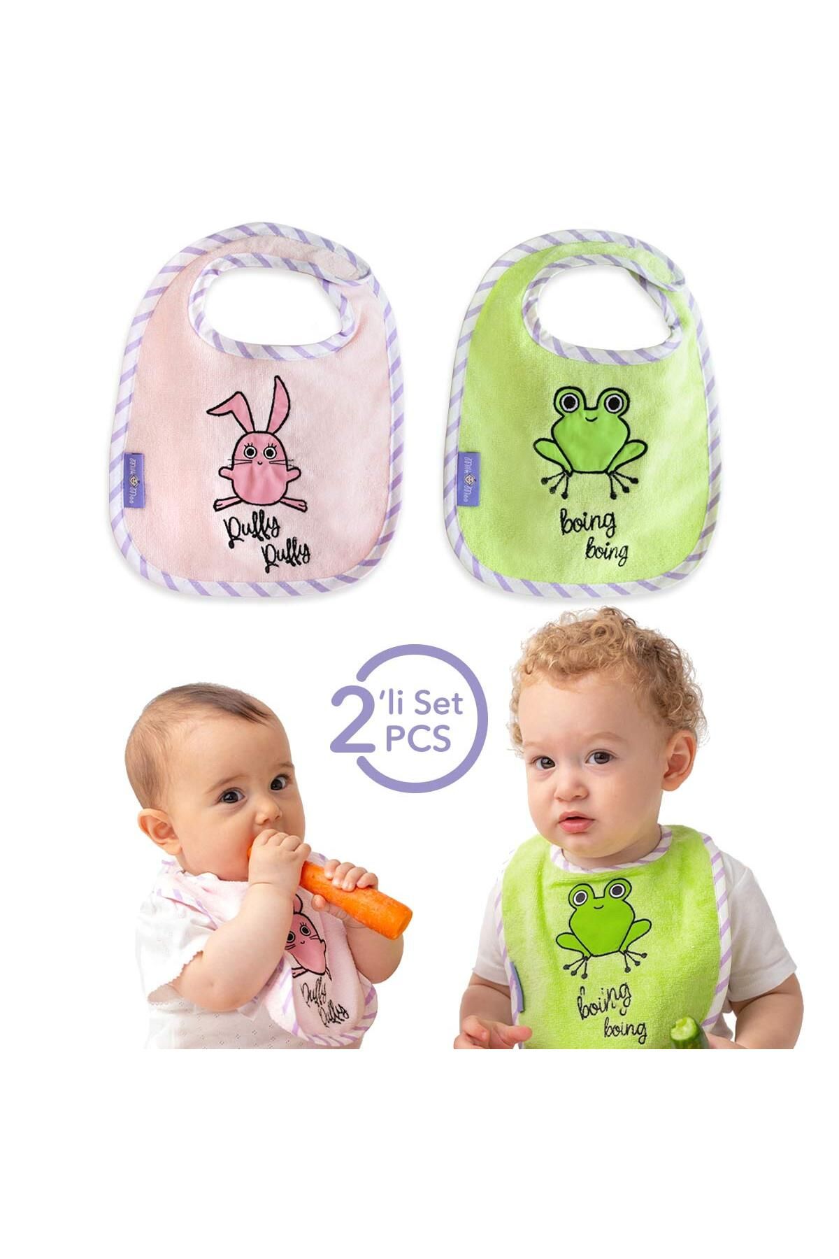 Milk & Moo-Milk&Moo Chancin und Cacha Frog Baby Lätzchen Set 2 Stück 1