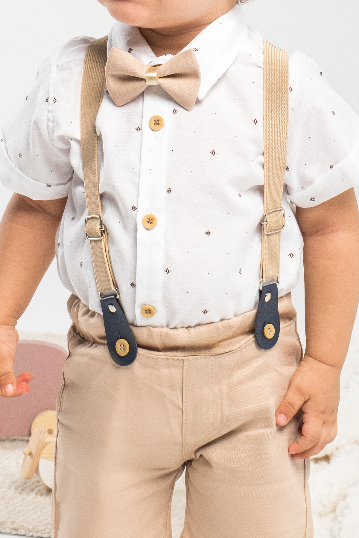 Mai Perla 4 Parça Yazlık Erkek Çocuk Gömlekli Slopetli Özel Gün Takım fotoğrafı 3 (önizleme)