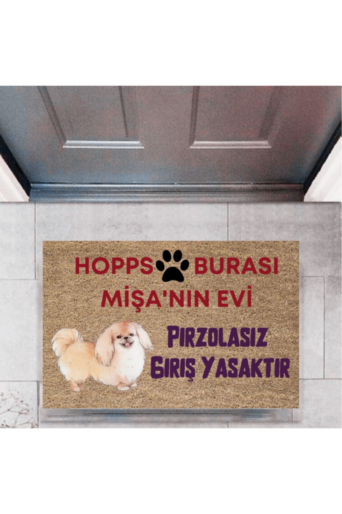 costurera Kapı Önü Paspası Dekoratif Dijital Baskı Hopps  P-2474