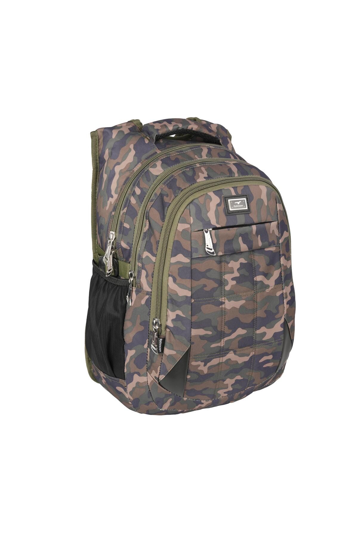 SYG Rucsac De Școală Din Material Hidrofug Cu 4 Compartimente Cu Dispozitiv De Intrare Usb Syg2229-camuflaj Masculin - Mărime unică