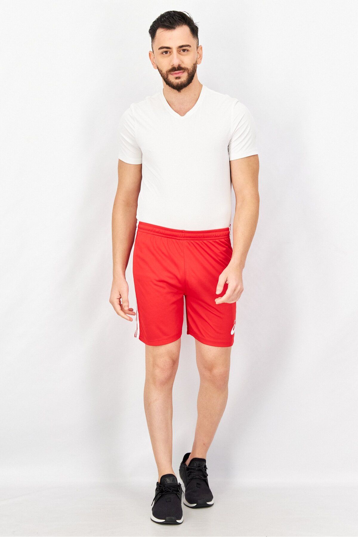 Asics-Men Sportswear Fit Training Shorts, Red 4
