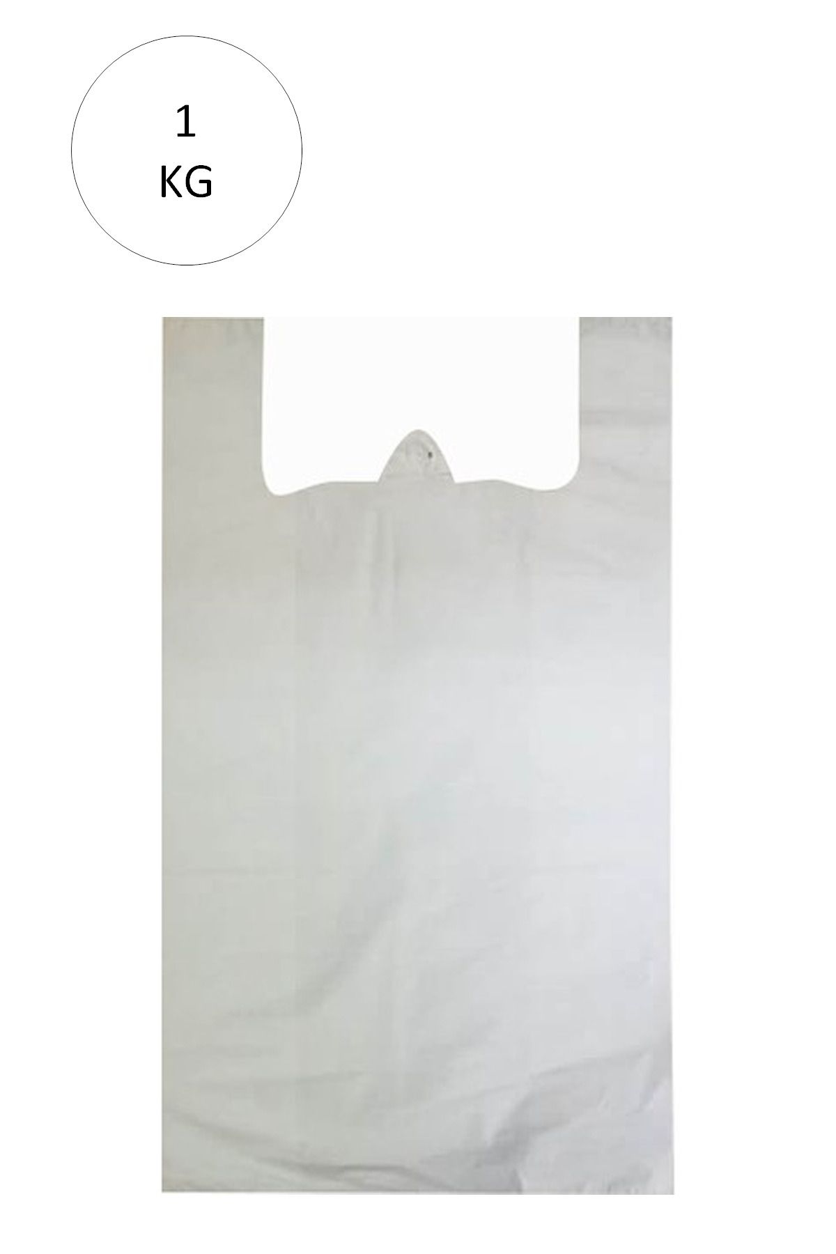 Royaleks Beyaz Atlet Poşet Büyük Boy 32x57 cm Takriben 72 Adet 1 Kg