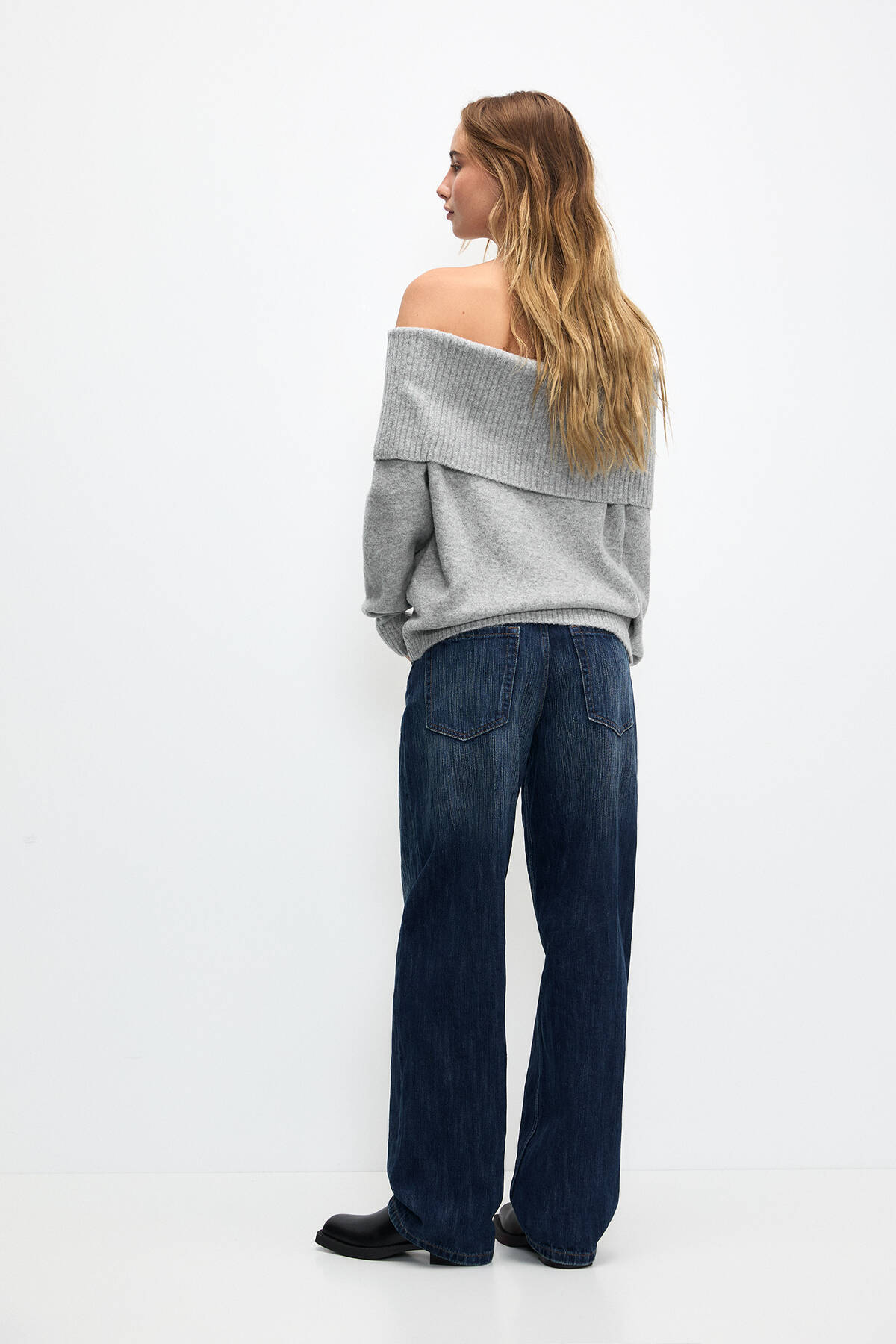 Pull & Bear-Soft jumper with Bardot neckline 3