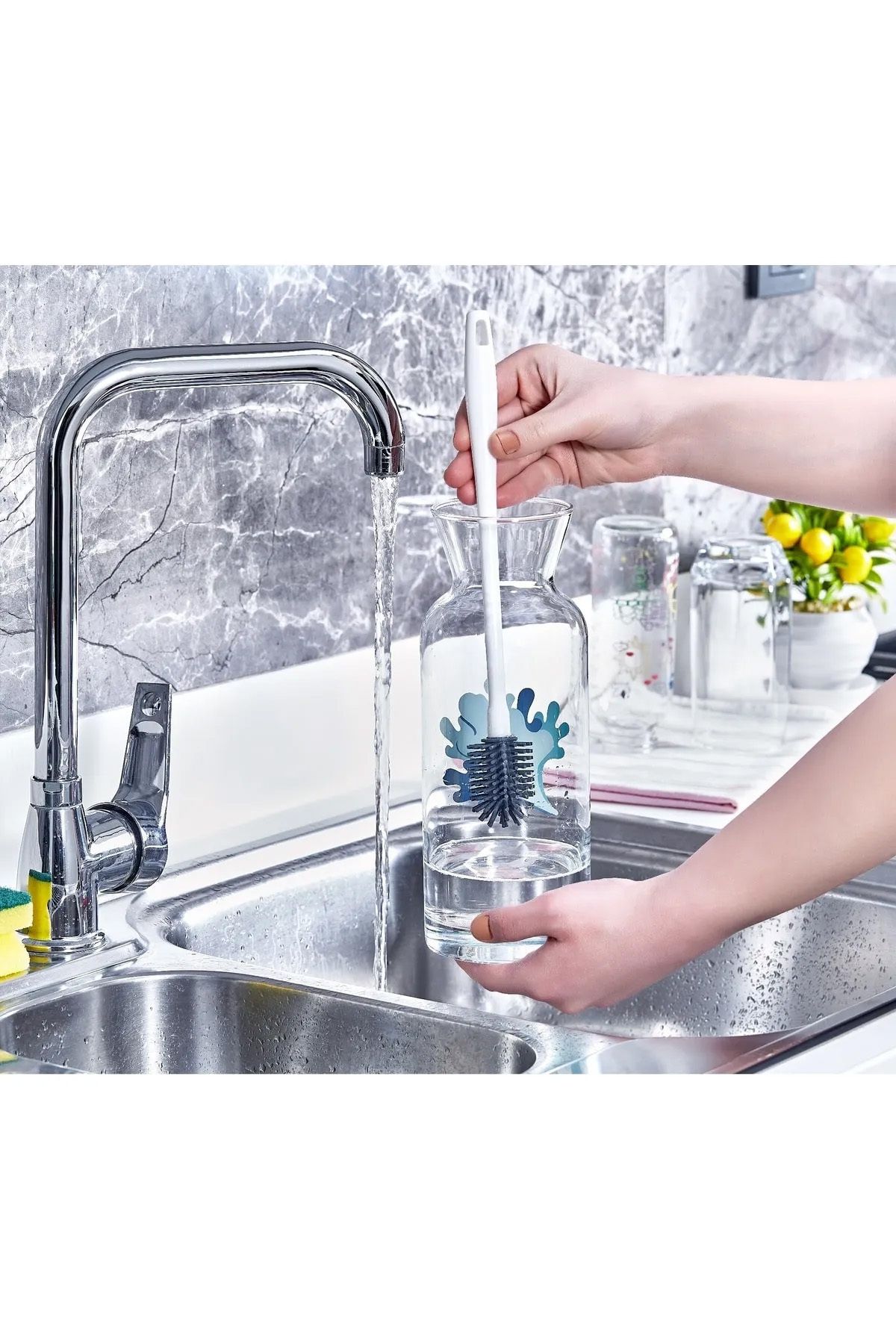 Mu Art Şişe Ve Biberon Temizleme Fırçası Silikon Fırça Fr-401
