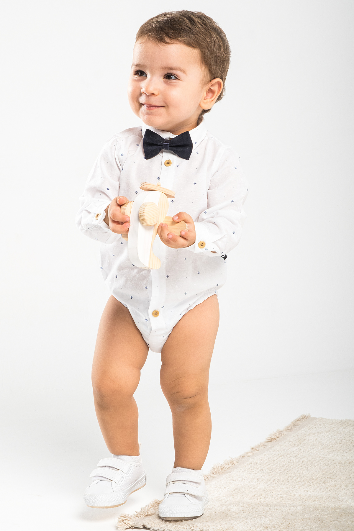 Mai Perla Zıbın Gömlekli 4 Parça Papyon ve Slopetli Bebek Takım Elbise fotoğrafı 2 (önizleme)