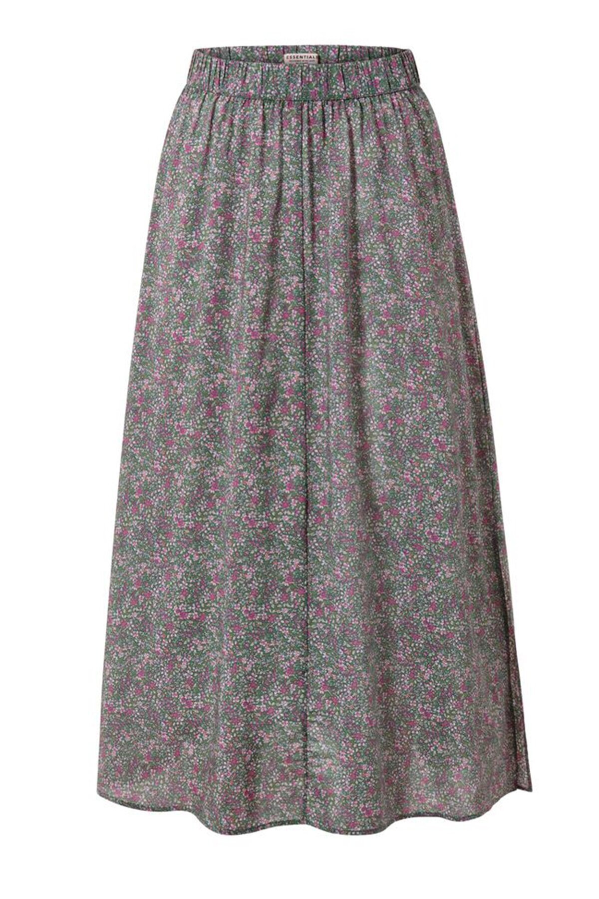 Tchibo-Women Floral Print Casual Midi Skirt, Green 2