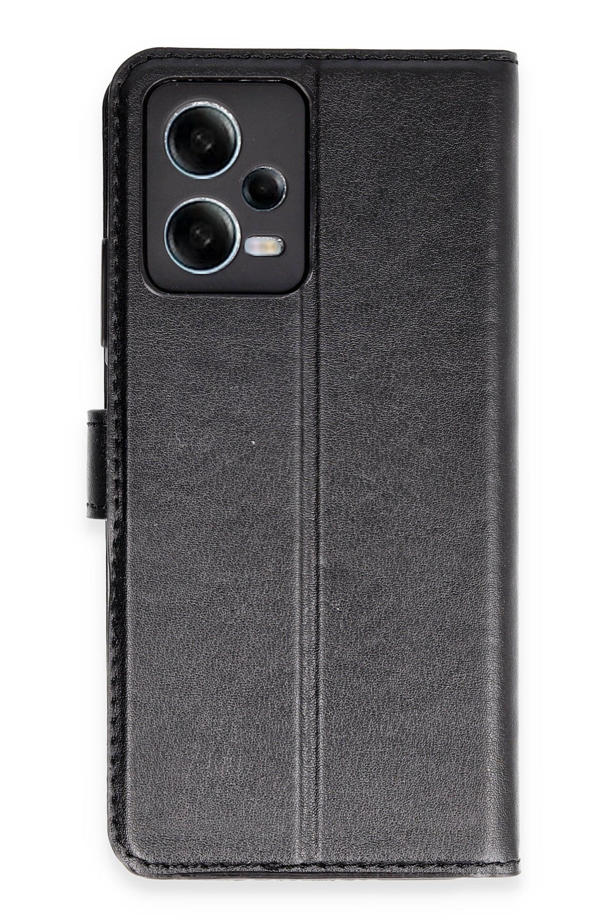 NewFace Xiaomi Redmi Note 12 5G Kılıf Trend S Plus Kapaklı Kılıf - Siyah FLKRY