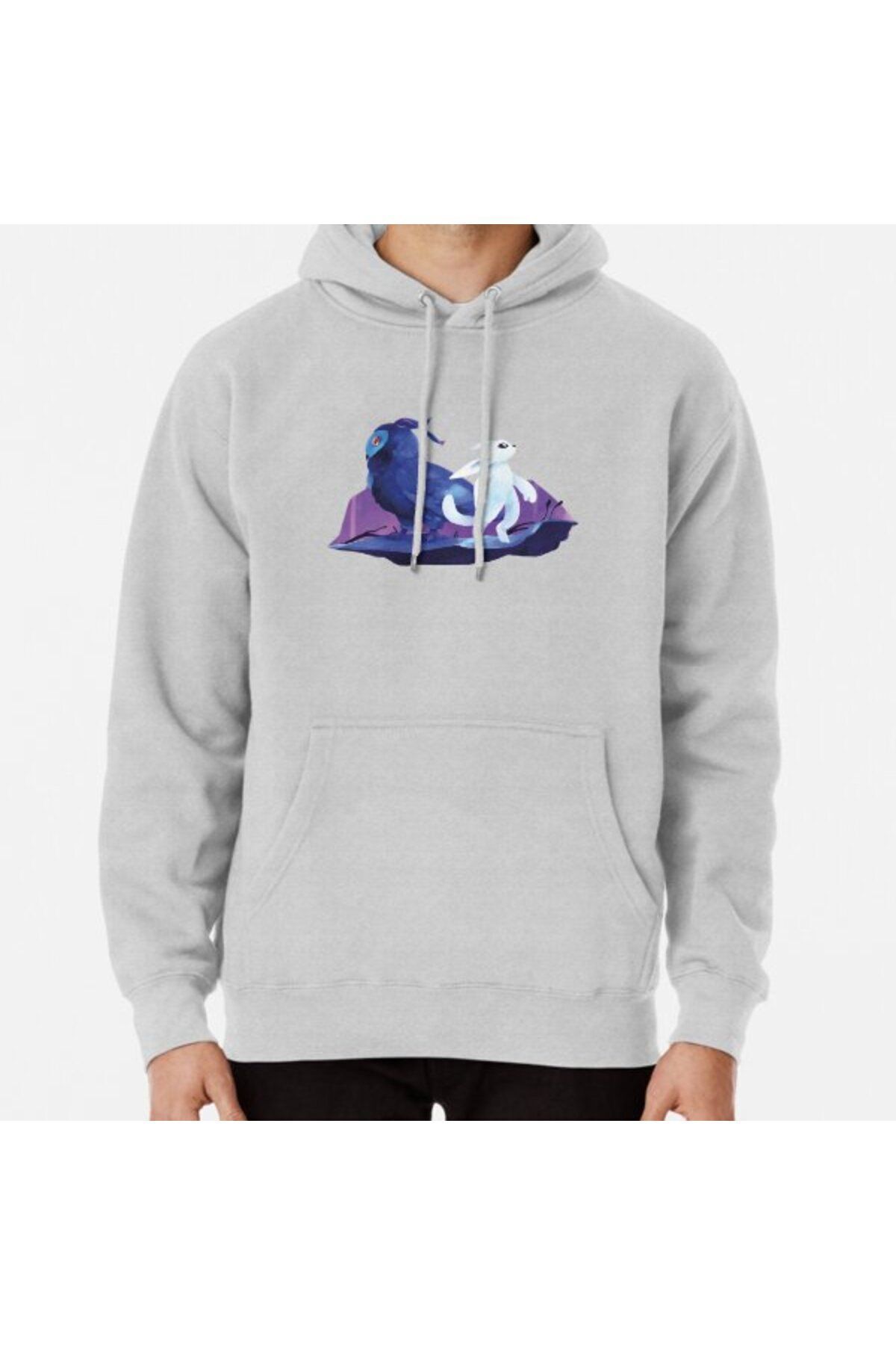 exans moda-Ori and Ku from Ori and the Will of the Wisps Printed Hooded Sweatshirt 1