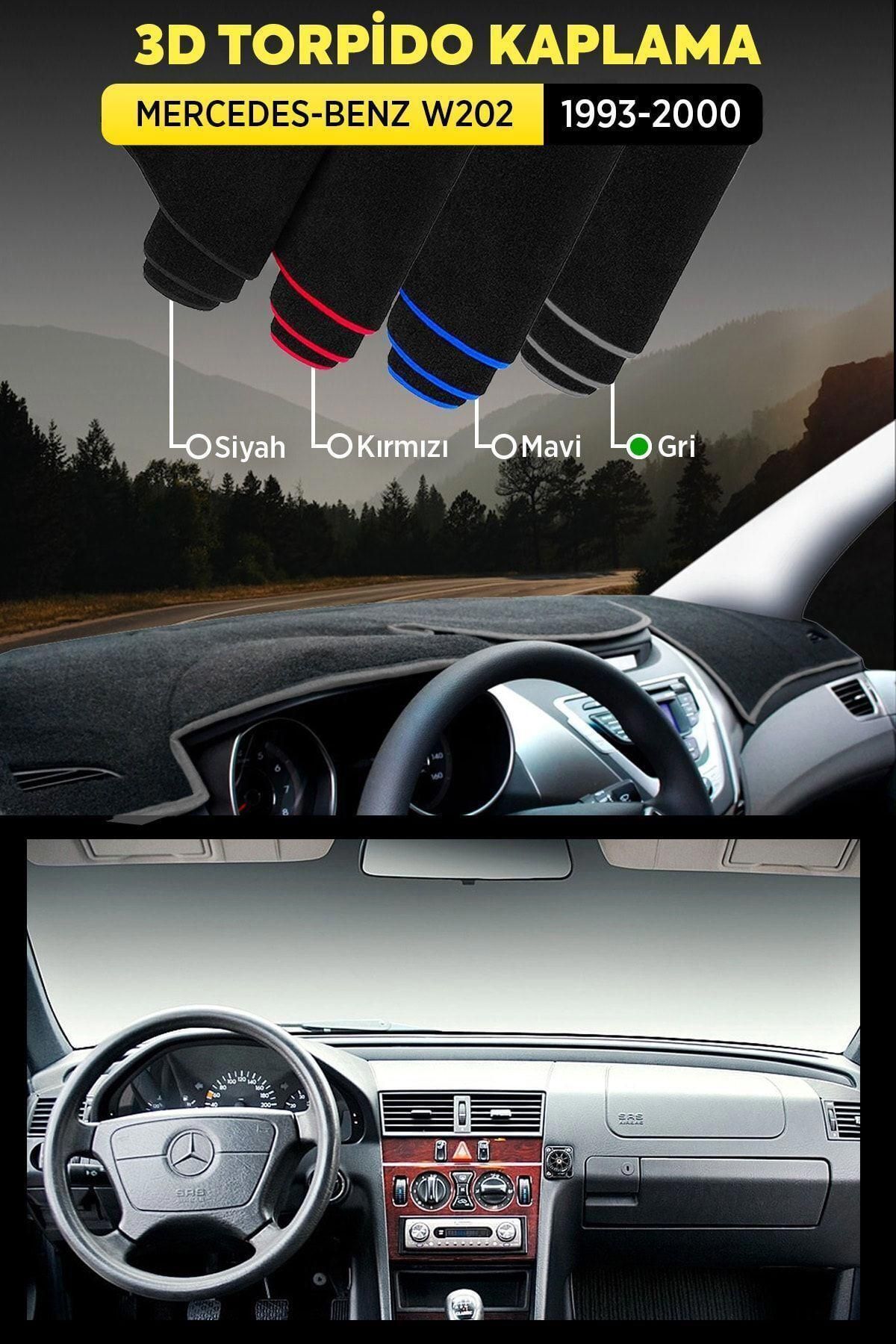 TROBUS-Mercedes Benz W202 1993-2000 3D Torpedo Protection Case - Gray Stripe Front Chest Closure 1