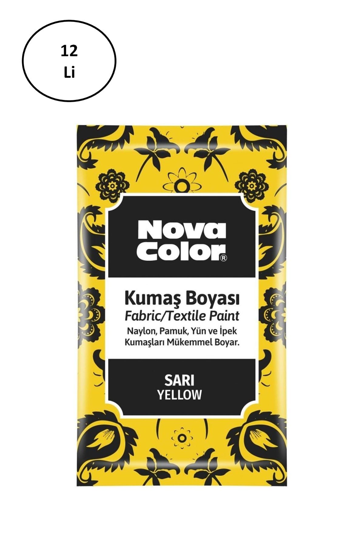 Kareem Nova Color 12 Gr Toz Kumaş Boyası Sarı Nc-900 12'li