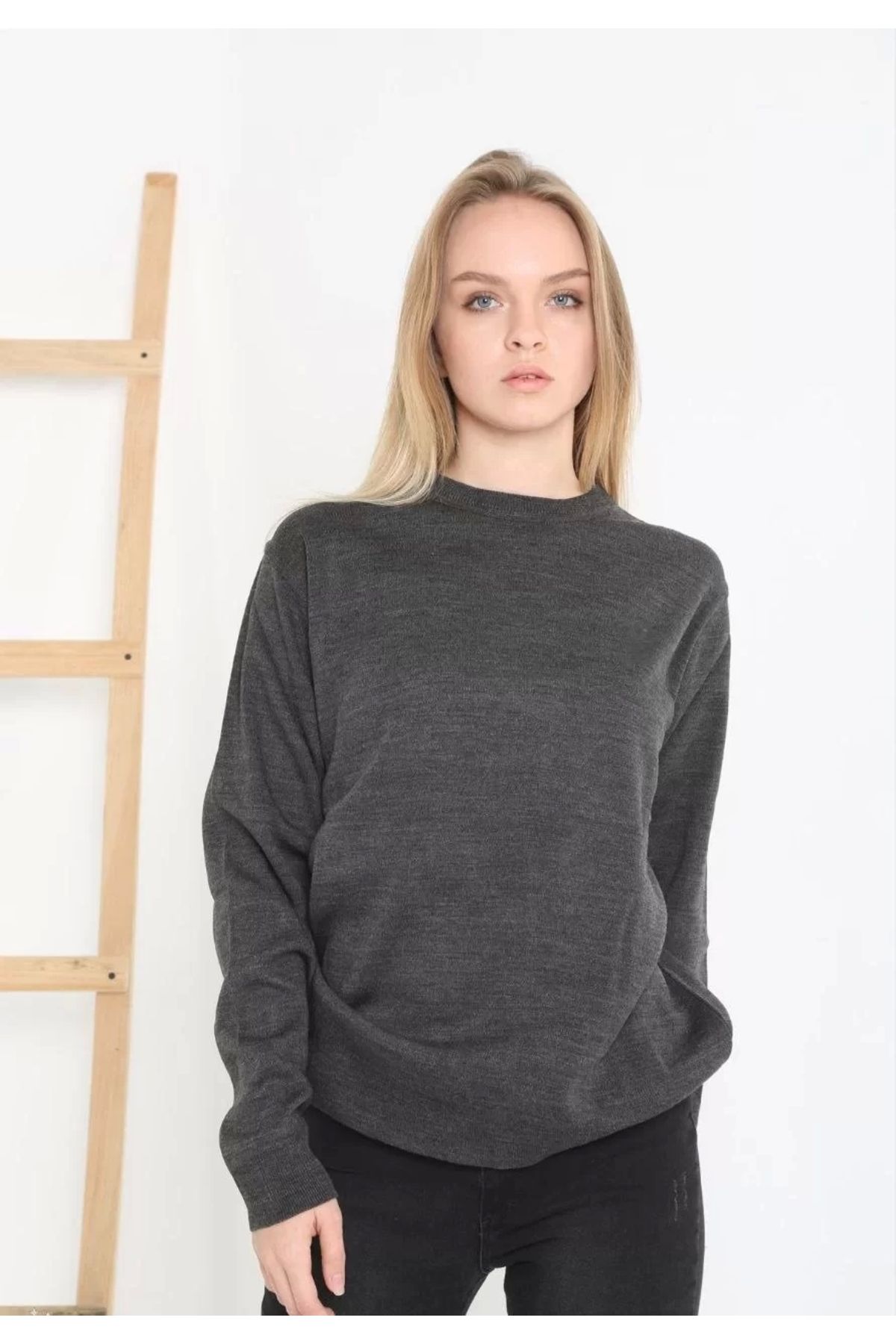 Mirage-Smoked Unisex Long Sleeve Crew Neck Knitwear 2