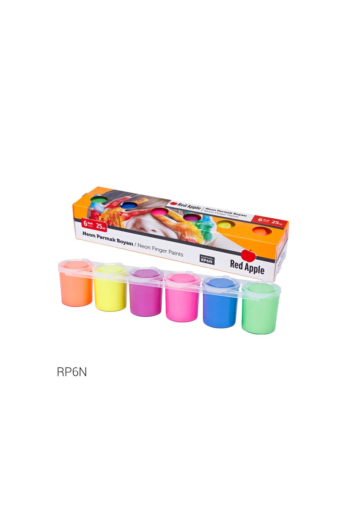 Angoravi Red Apple Neon Parmak Boyası 25 ml Sıralı Set