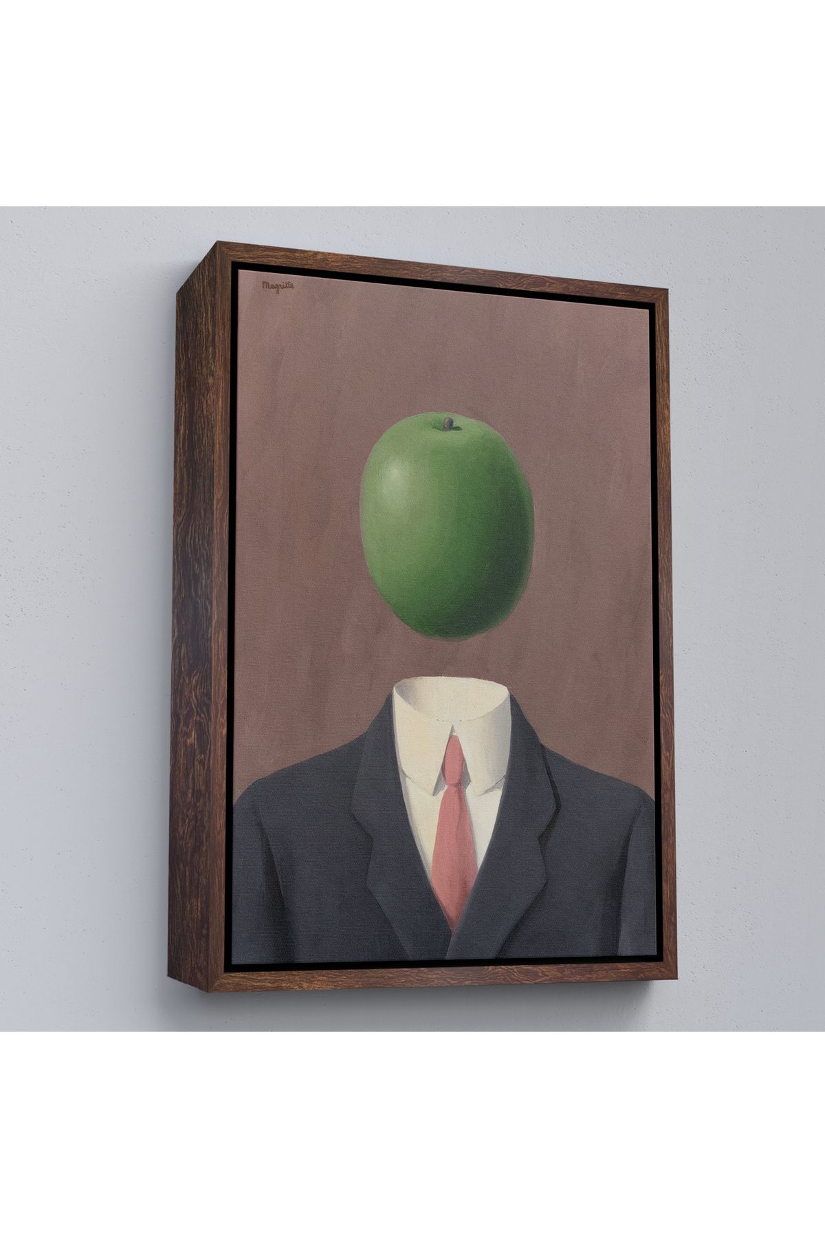 Shoprit Çerçeveli Rene Magritte - Soyut Sabit Fikir Tablosu-7343