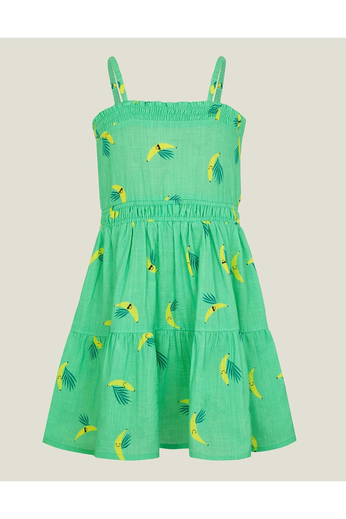 Accessorize Kız Çocuk Muz Desenli Elbise
