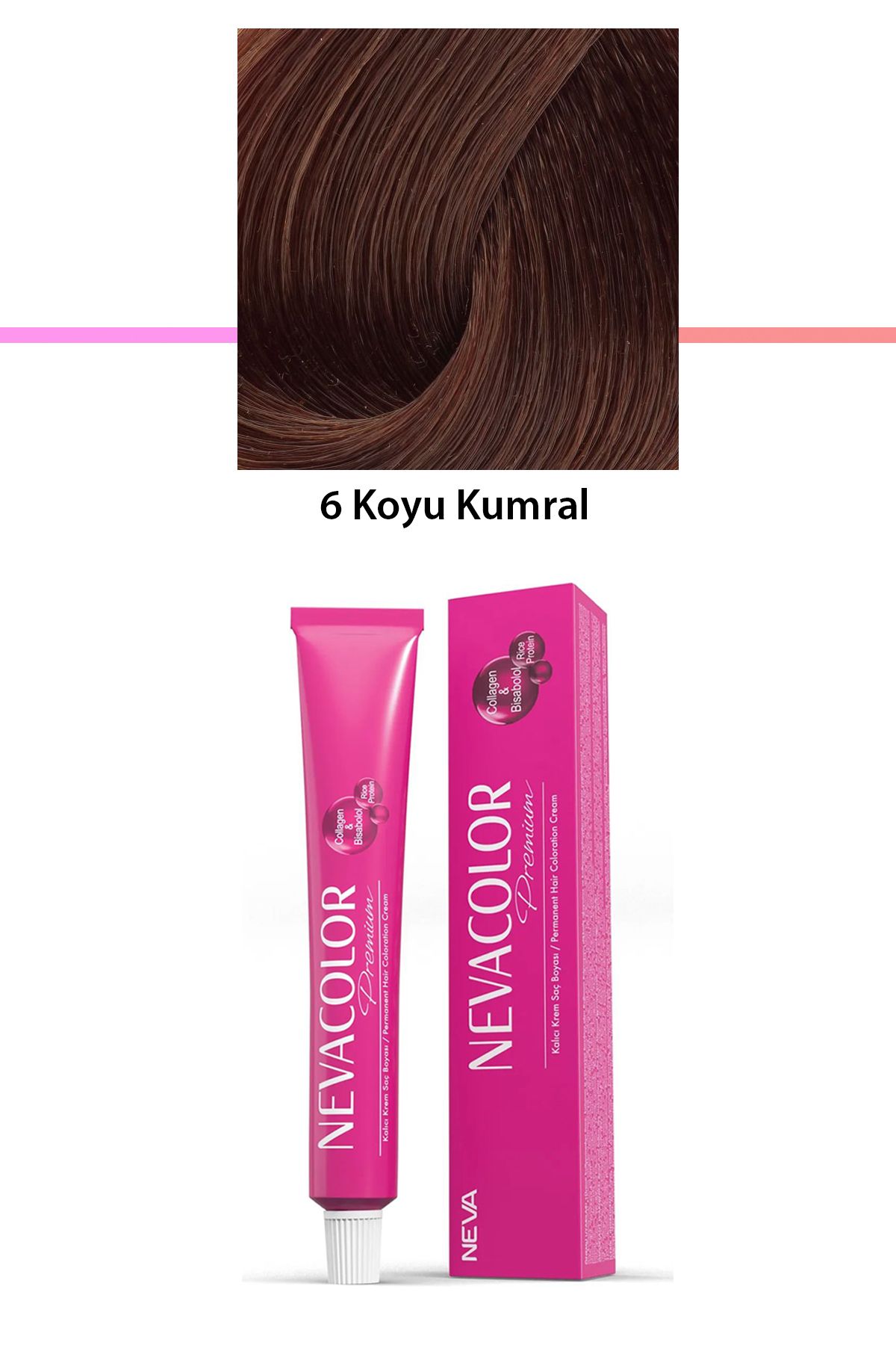 Neva Color Premium 6 Koyu Kumral - Kalıcı Krem Saç Boyası 50 g Tüp