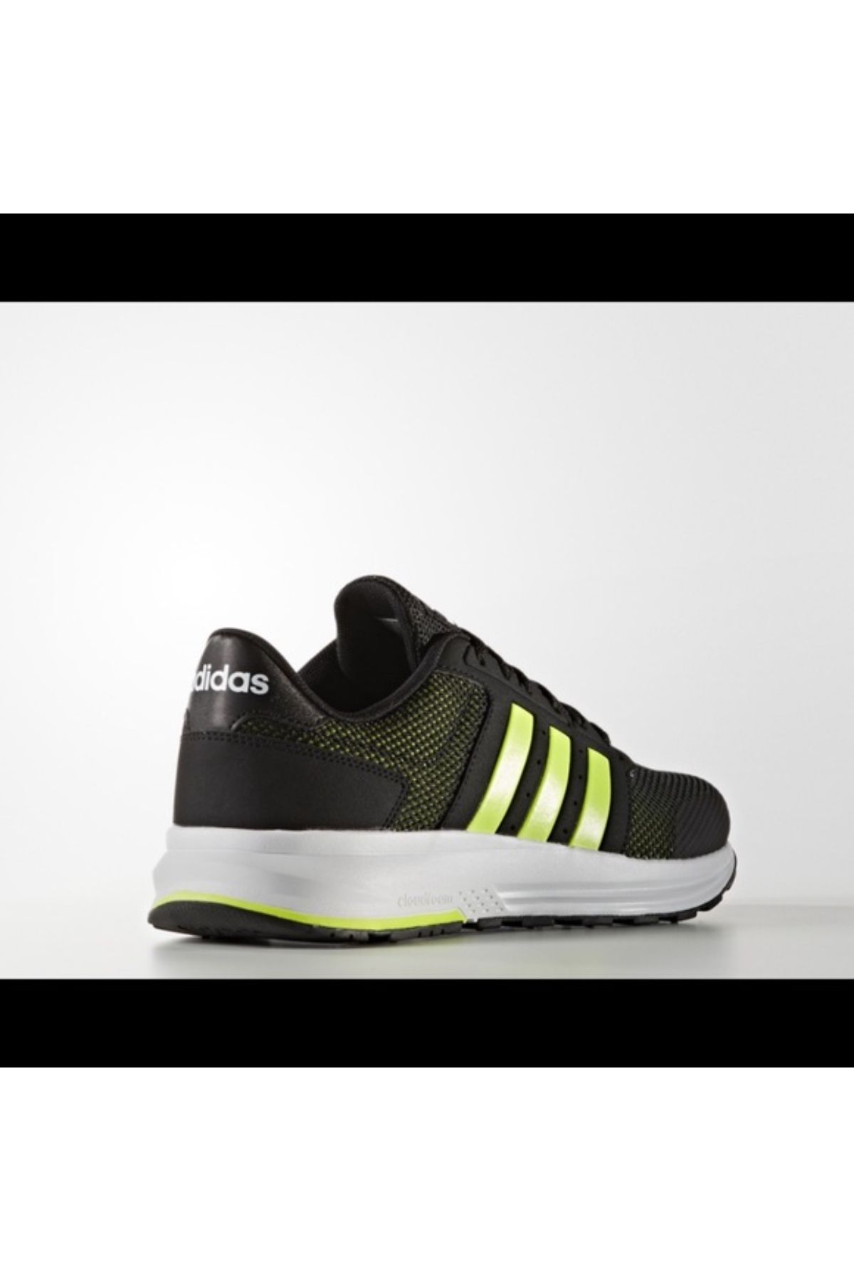 Adidas cloudfoam black and green best sale