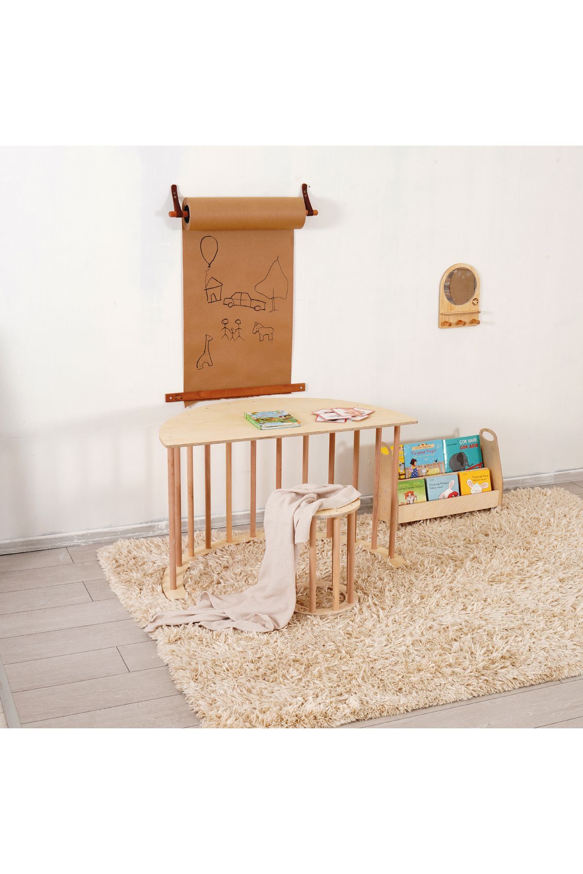 BAUMFEE 6lı Pikler Seti Ahşap Parkur Tam Paket fotoğrafı 3 (önizleme)