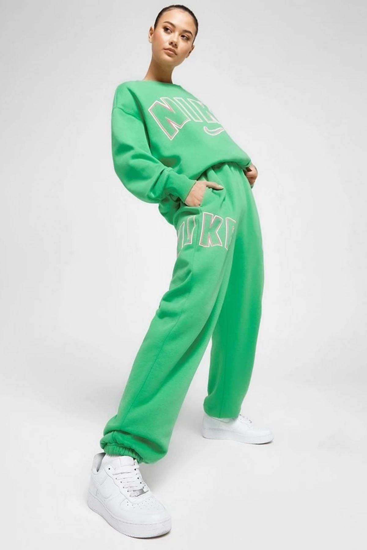 Phoenix Fleece High Waisted Loose Fit Sweatpant Oversize Sweatpants White