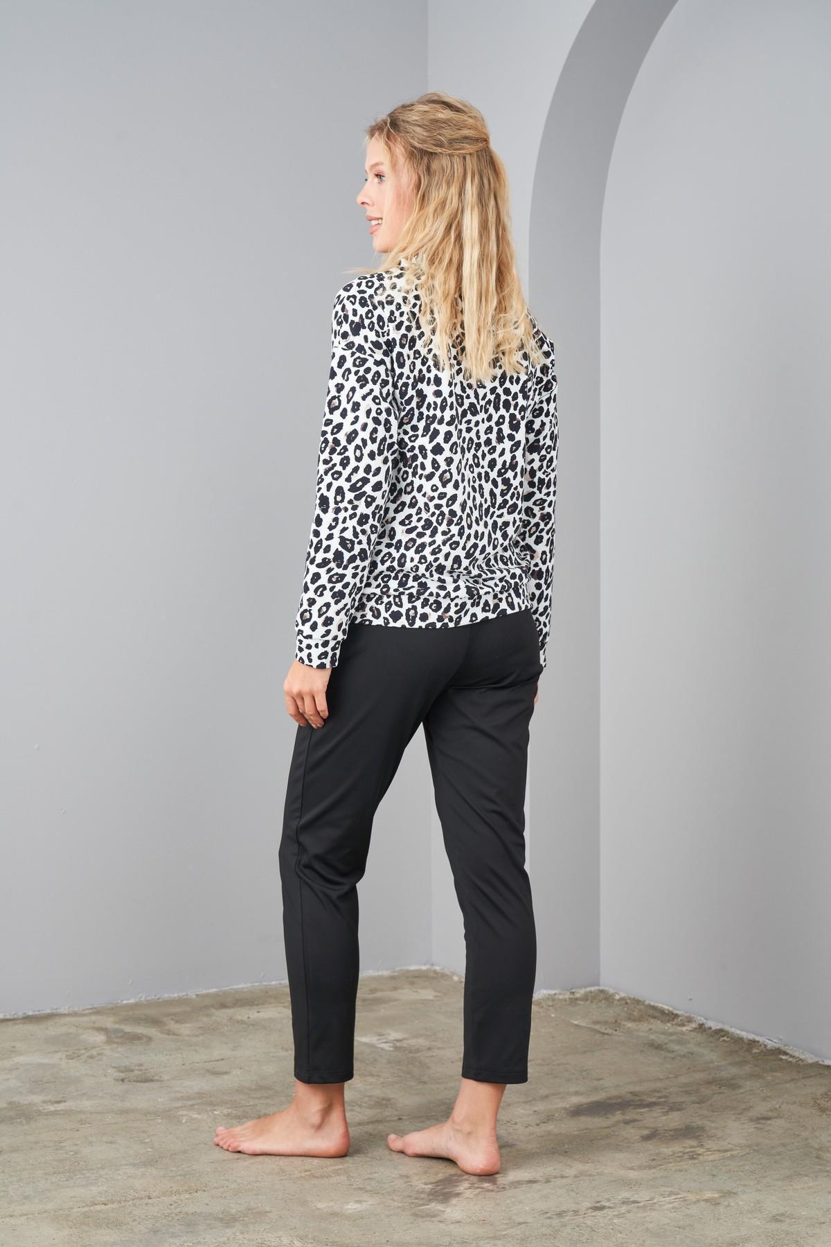 PJS-24584 Black Cotton Women's Pajama Set 4