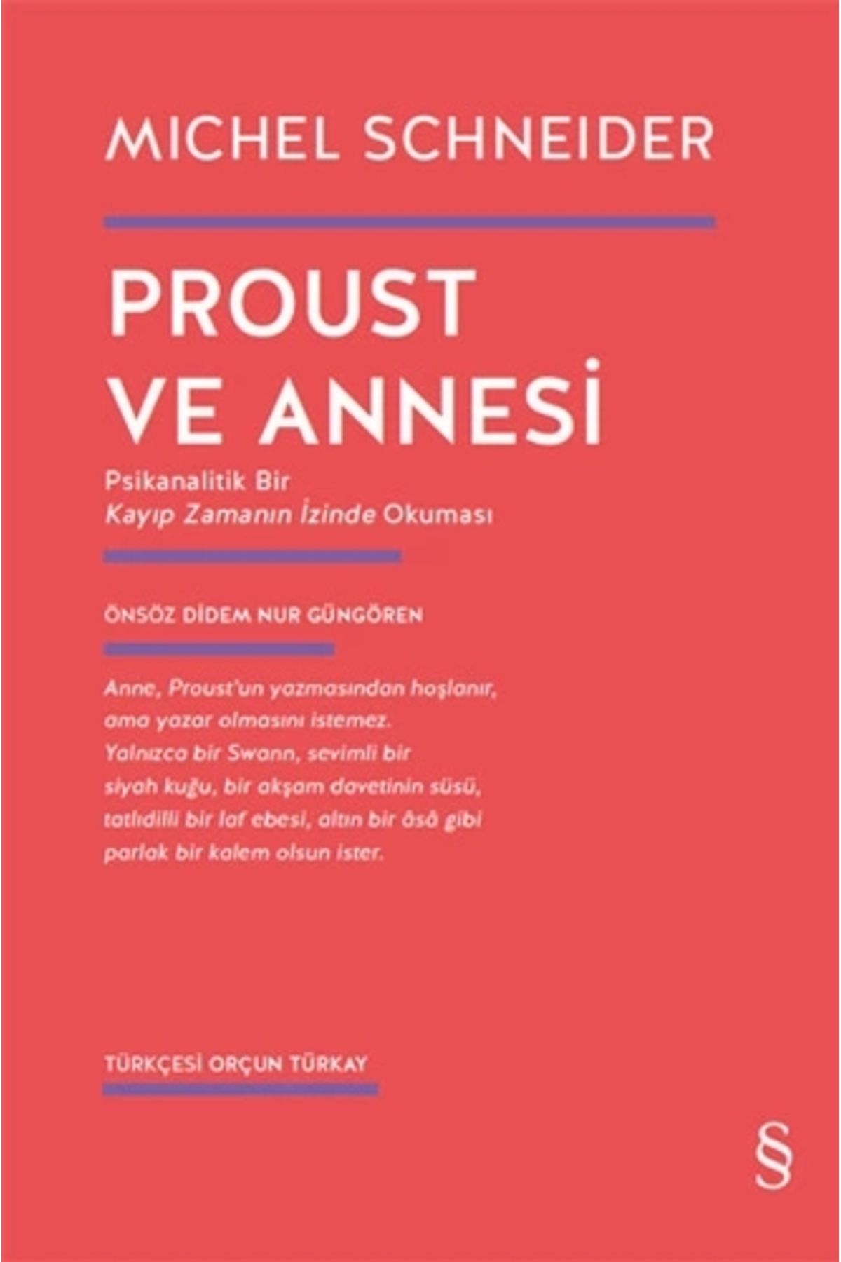 Zahrada Yayınları Proust ve Annesi - Michel Schneider