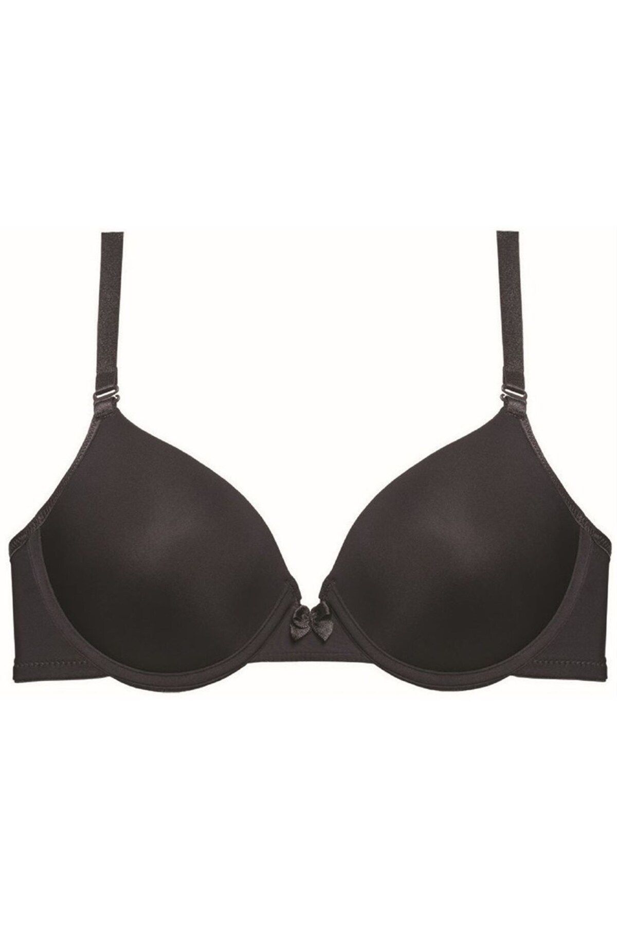 Magic Form-3500 Sponge Plain Fabric Bean Support Padded Bra - Black 2