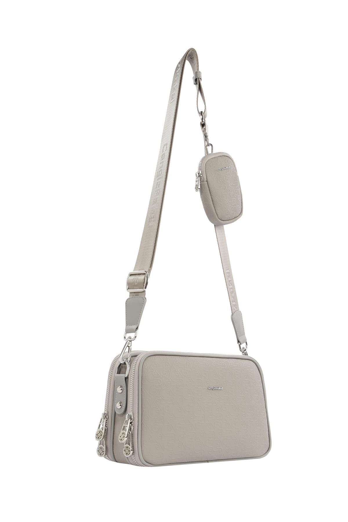 CENGİZ PAKEL-Louve Women's Handbag-7270g-grey 2