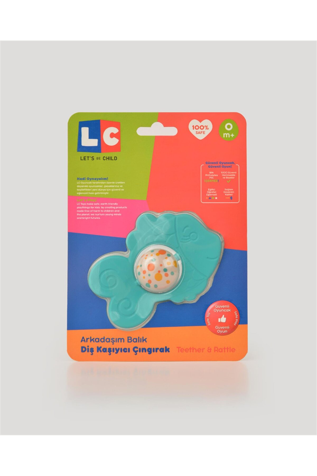 let's be child Lc Arkadaşım Balık Mavi Diş Kaşıyıcı Çıngırak fotoğrafı 3 (önizleme)