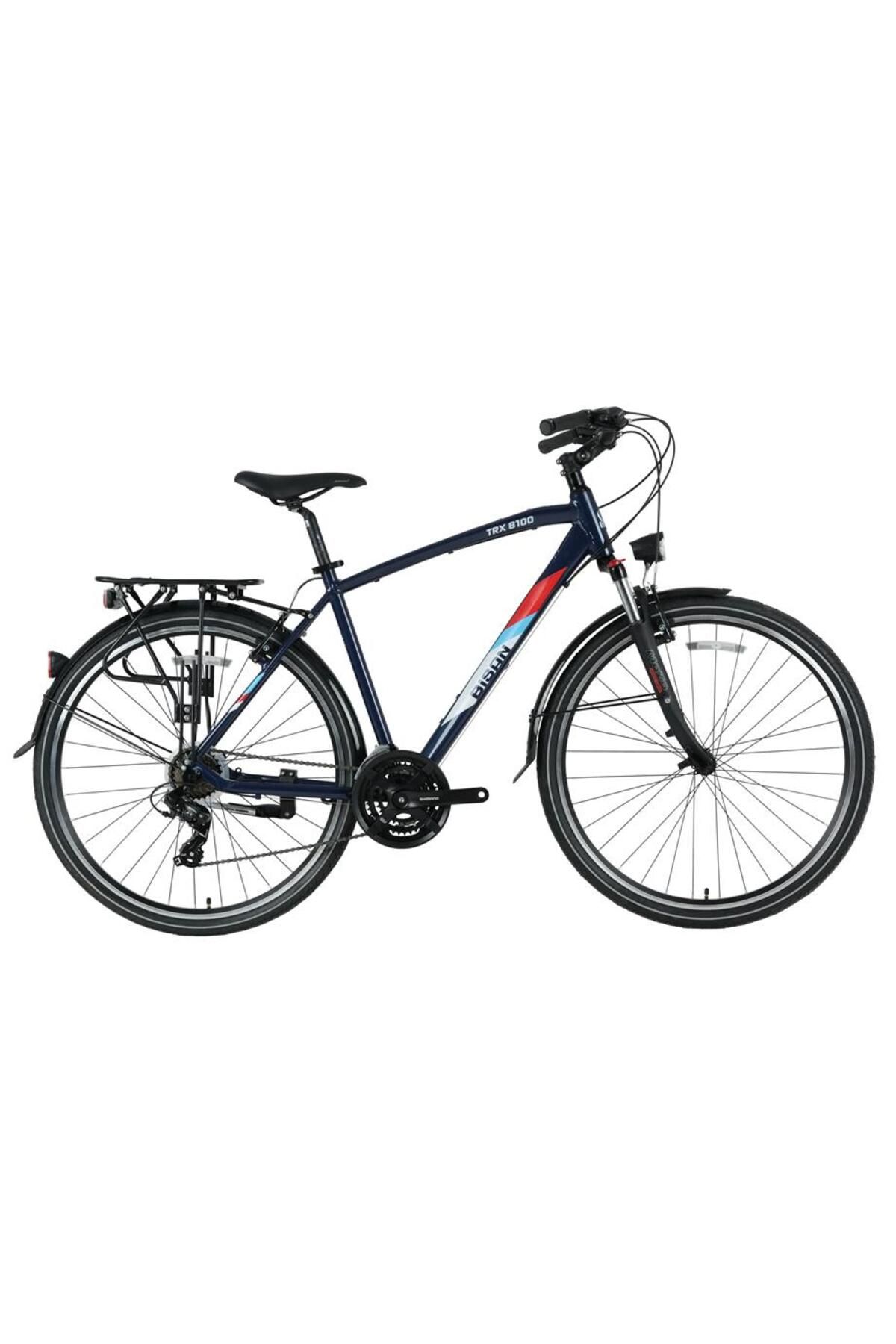 Bisan BİSAN TRX 8100 CITY ERKEK ŞEHİR BİSİKLETİ 54CM V 28 JANT 21 VİTES LACİVERT YEŞİL BEYAZ