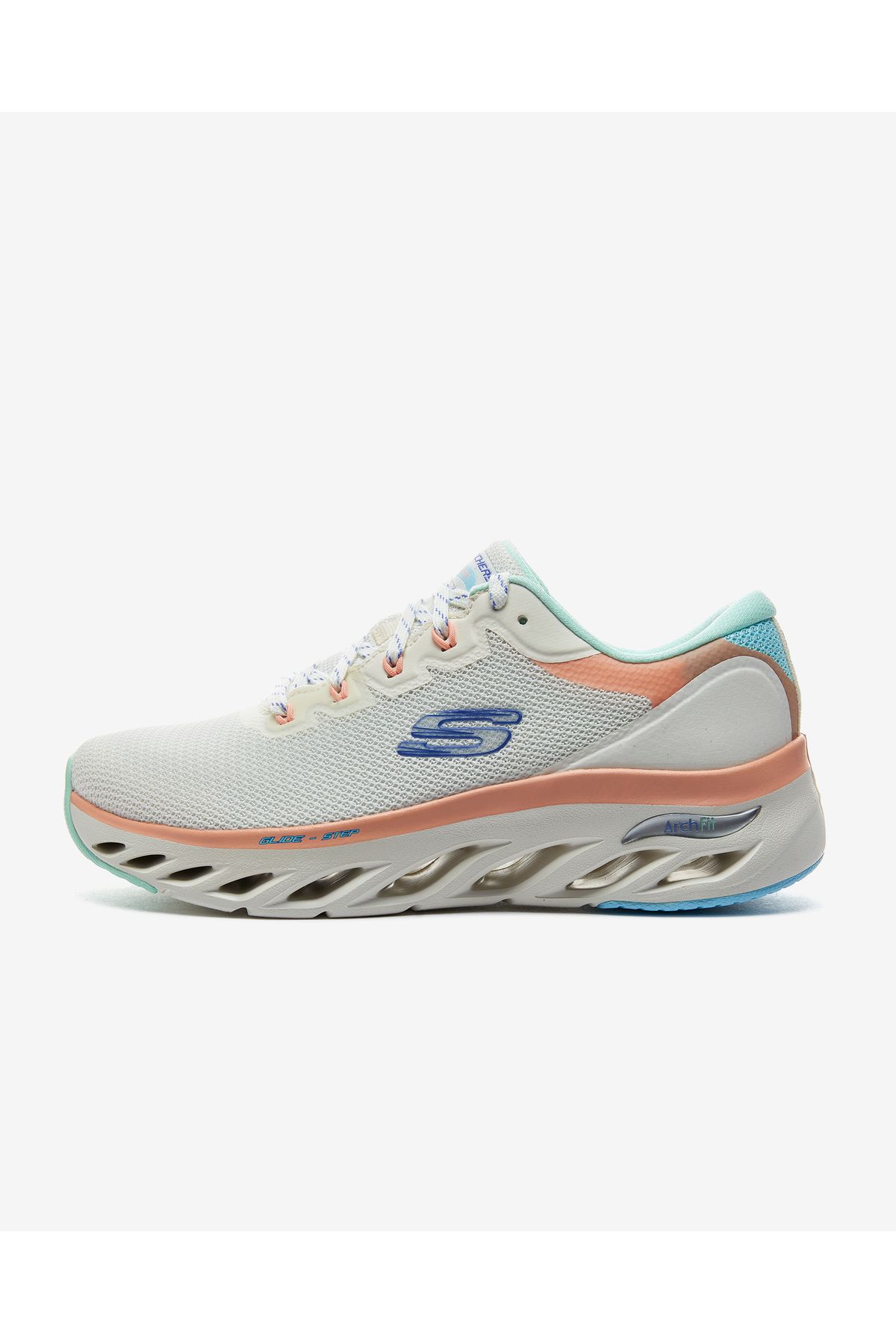 کفش دو و تمرین سفید زنانه ARCH FIT STEP برجسته ورزشی OFPK Skechers
