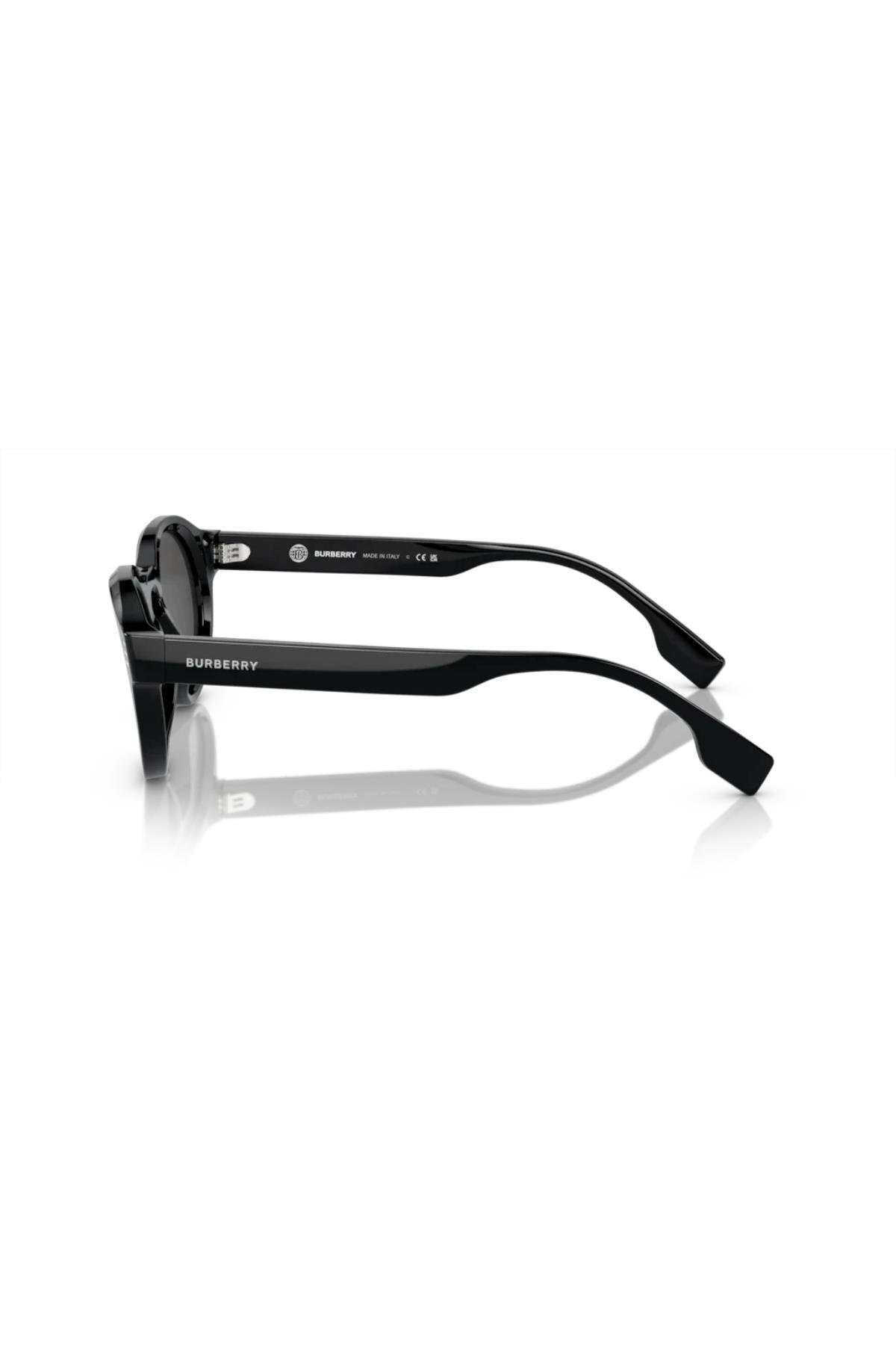 NEW Burberry BE4404 300187 Black Grey Oval Unisex Sunglasses BE4404 BURBERRY Sunglasses BE 4404 300187 Black Dark Grey, Black  main image 2