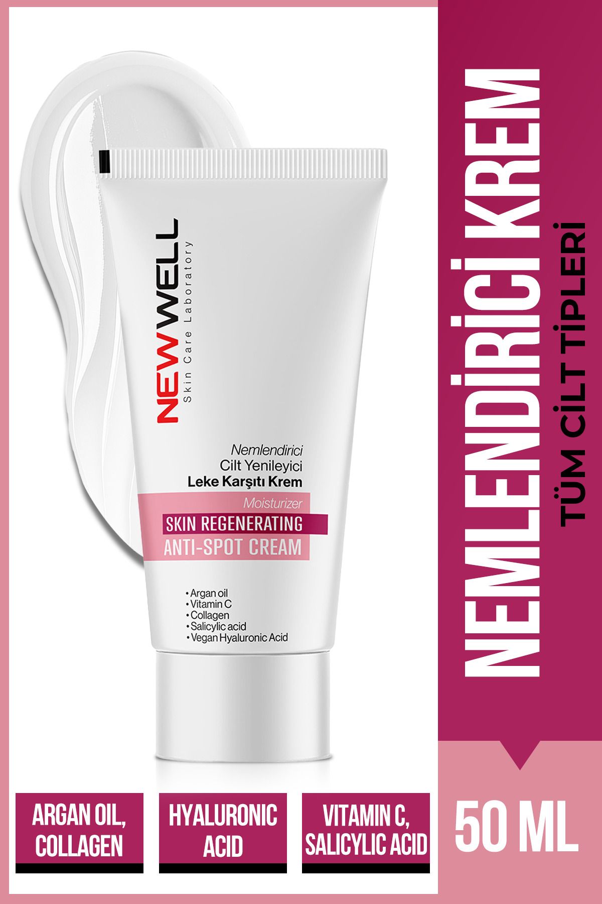 New Well Nemlendirici Cilt Yenileyici Leke Karşıtı Krem 50ML