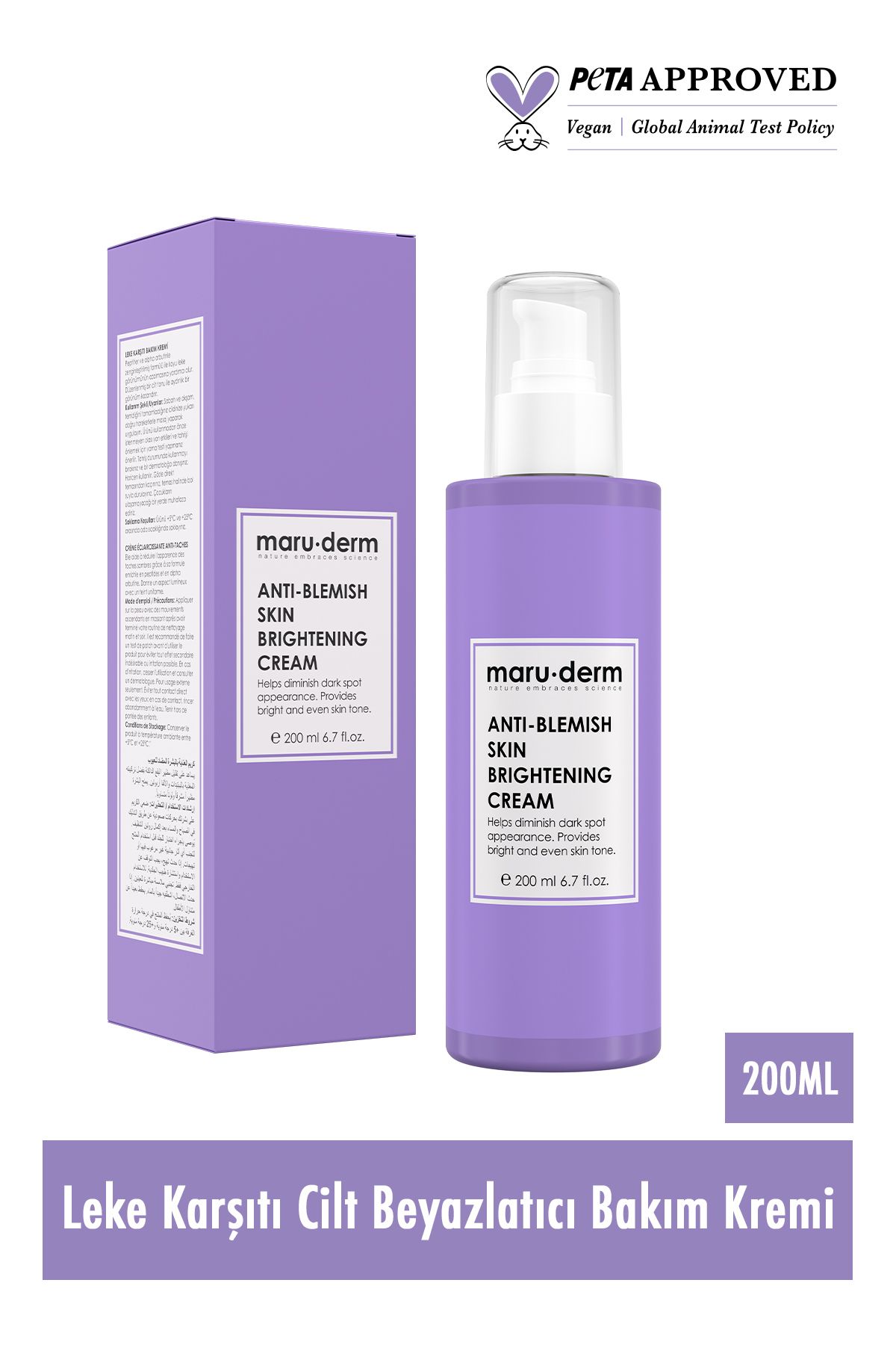 Maru.Derm Maruderm Leke Karşıtı Cilt Beyazlatıcı Bakım Kremi 200 ml-2