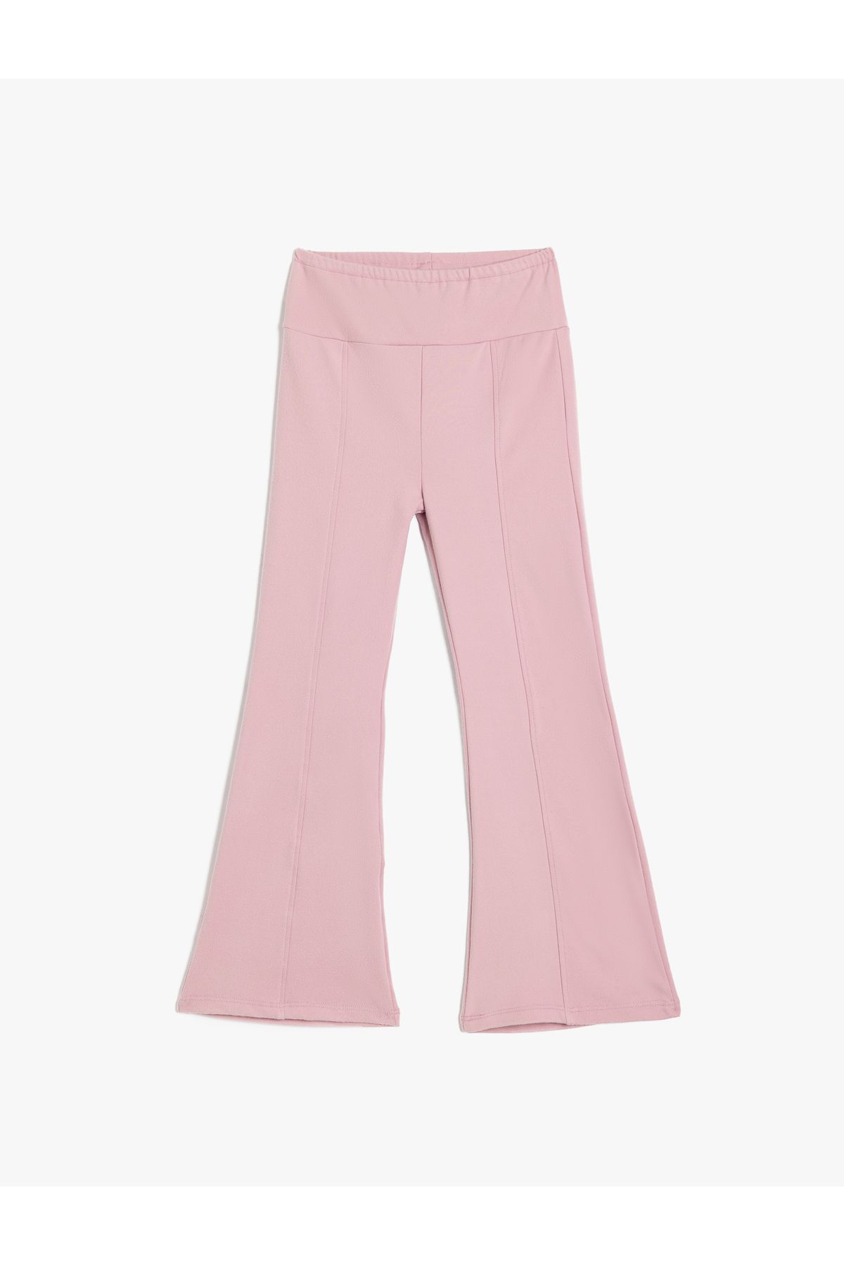 Koton-Flared Leg Trousers with Elastic Waist 1