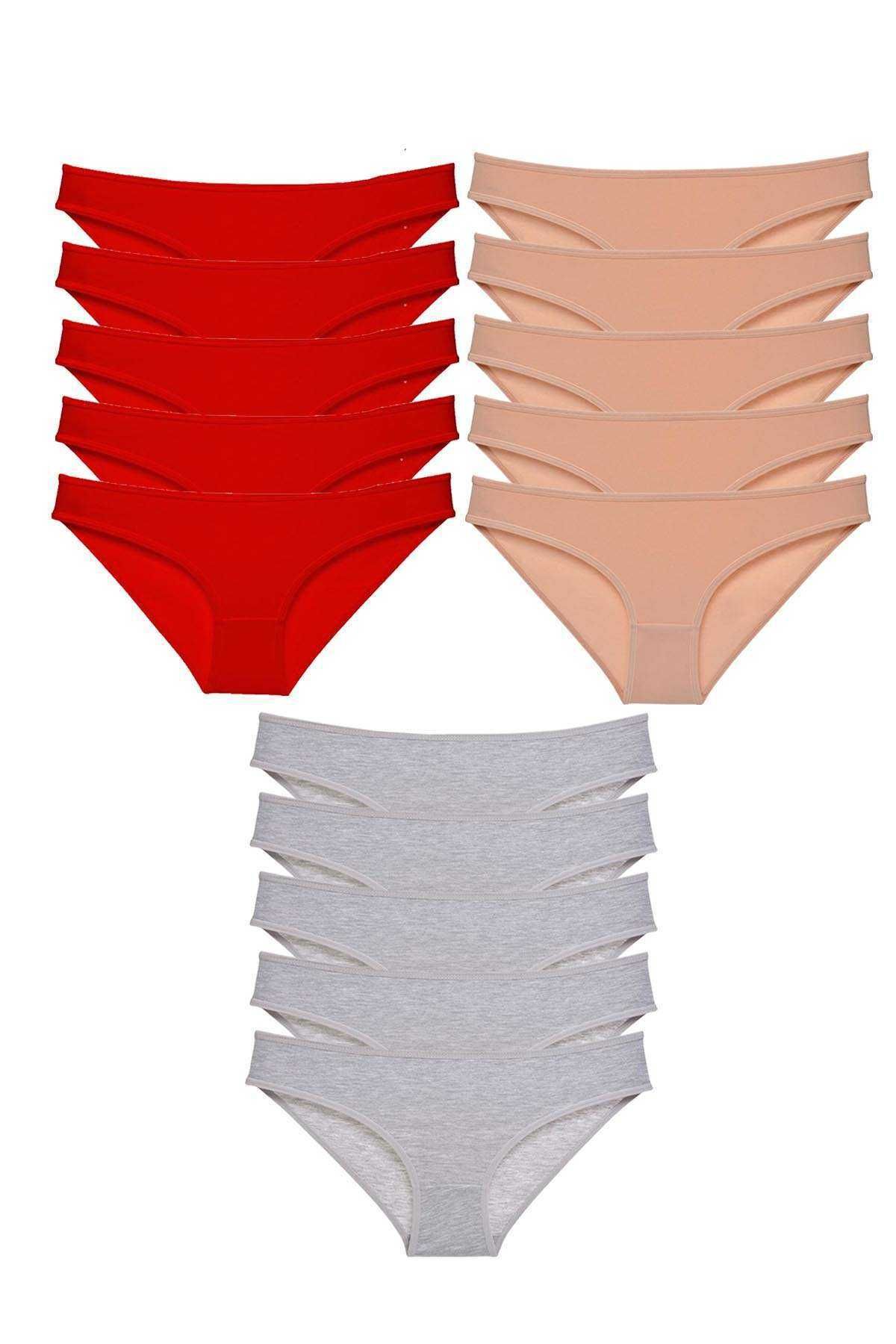 Angoravi 15 adet Süper Eko Set Likralı Kadın Slip Külot 513