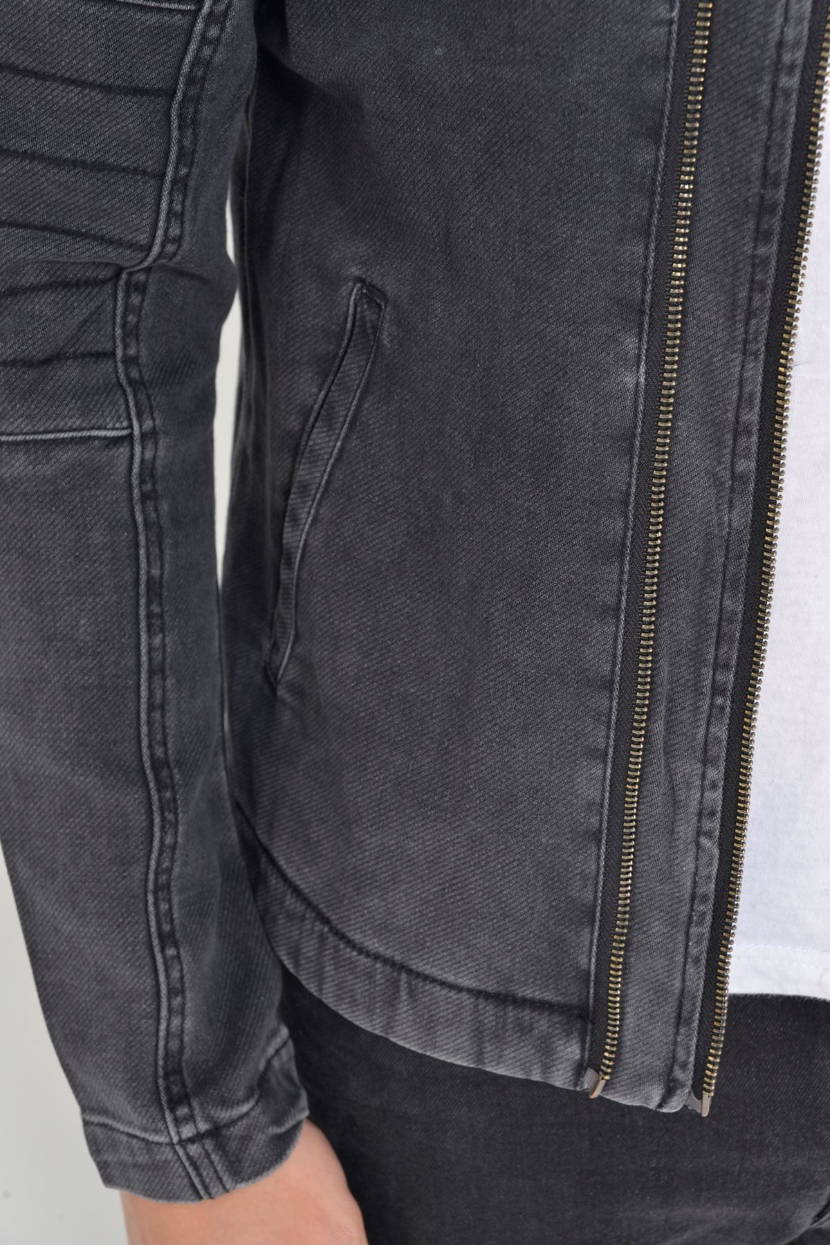 کت مشکی مردانه سیاه ژاکت شلوار جین دوتایی راه منگو LTC Jeans