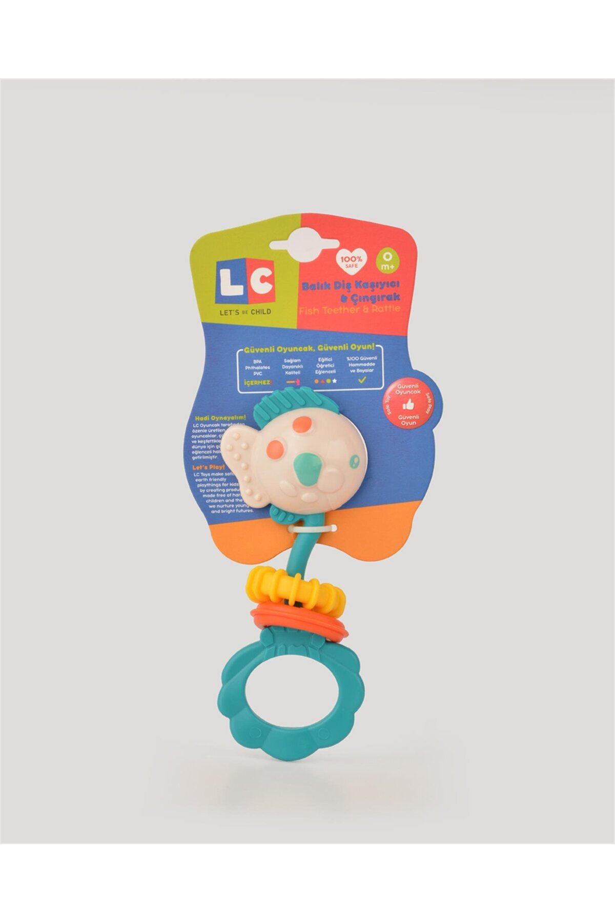 let's be child Lc Balık Diş Kaşıyıcı & Çıngırak -turkuaz fotoğrafı 2 (önizleme)