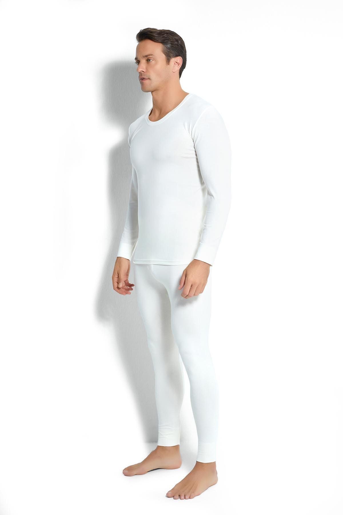 Jiber-Men's Thermal Underwear Top Ecru 170 3