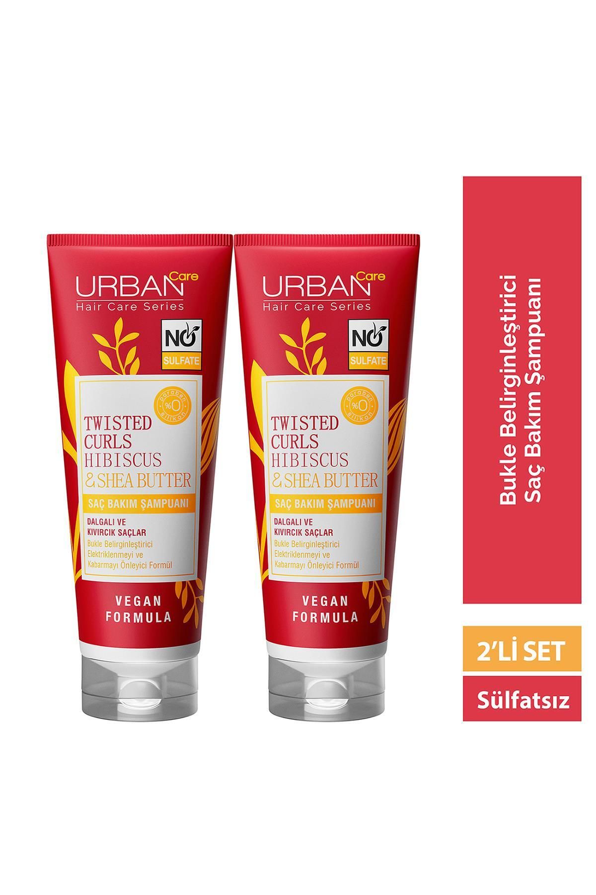 Urban Care Hibiscus&shea Butter Kıvırcık Ve Dalgalı Saçlara Özel Şampuan 2x250ml-sülfatsız-vegan-1