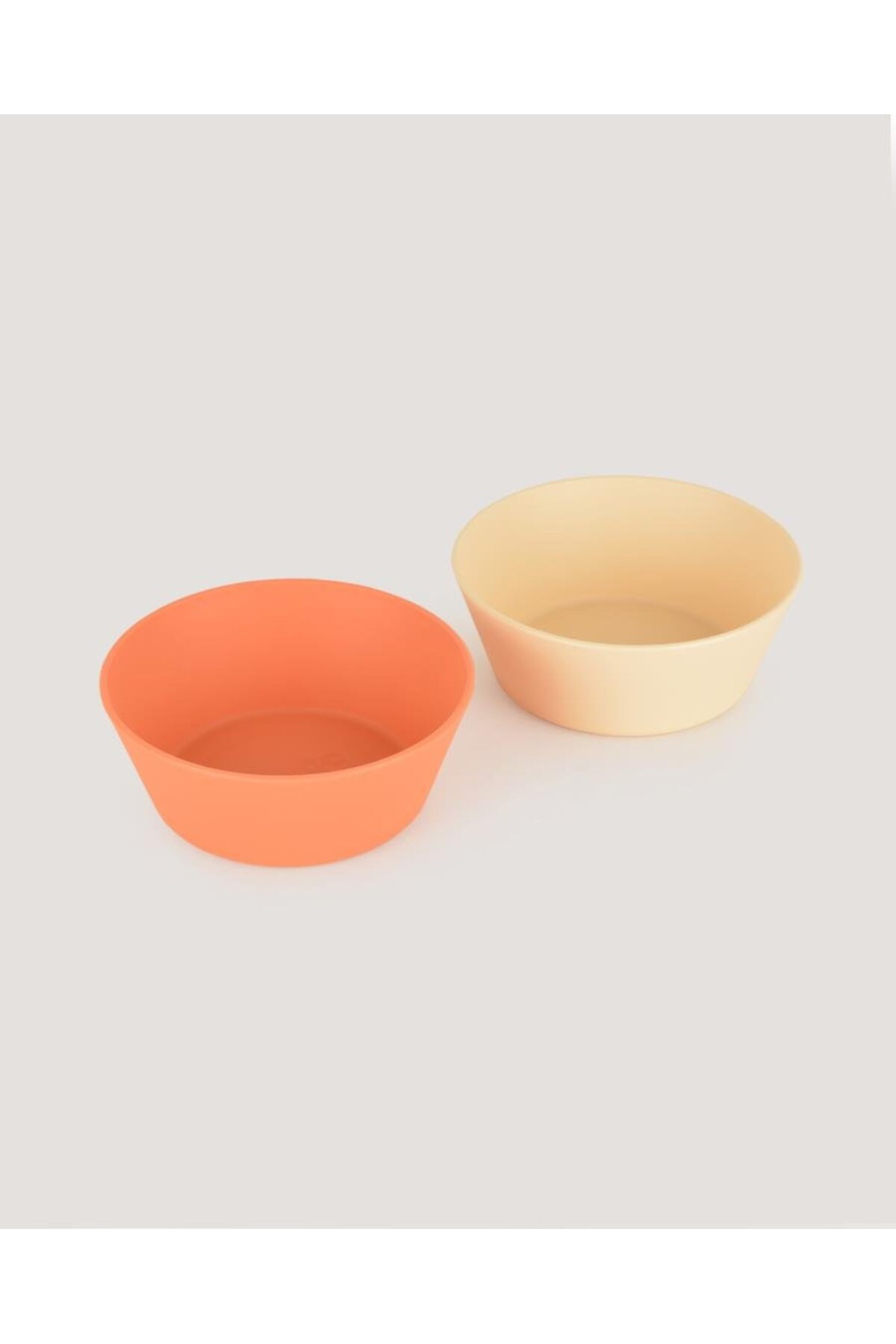 let's be child Yuvarlak Bebek Mama Tabağı 2'li Set Peach - Vanillia fotoğrafı 2 (önizleme)