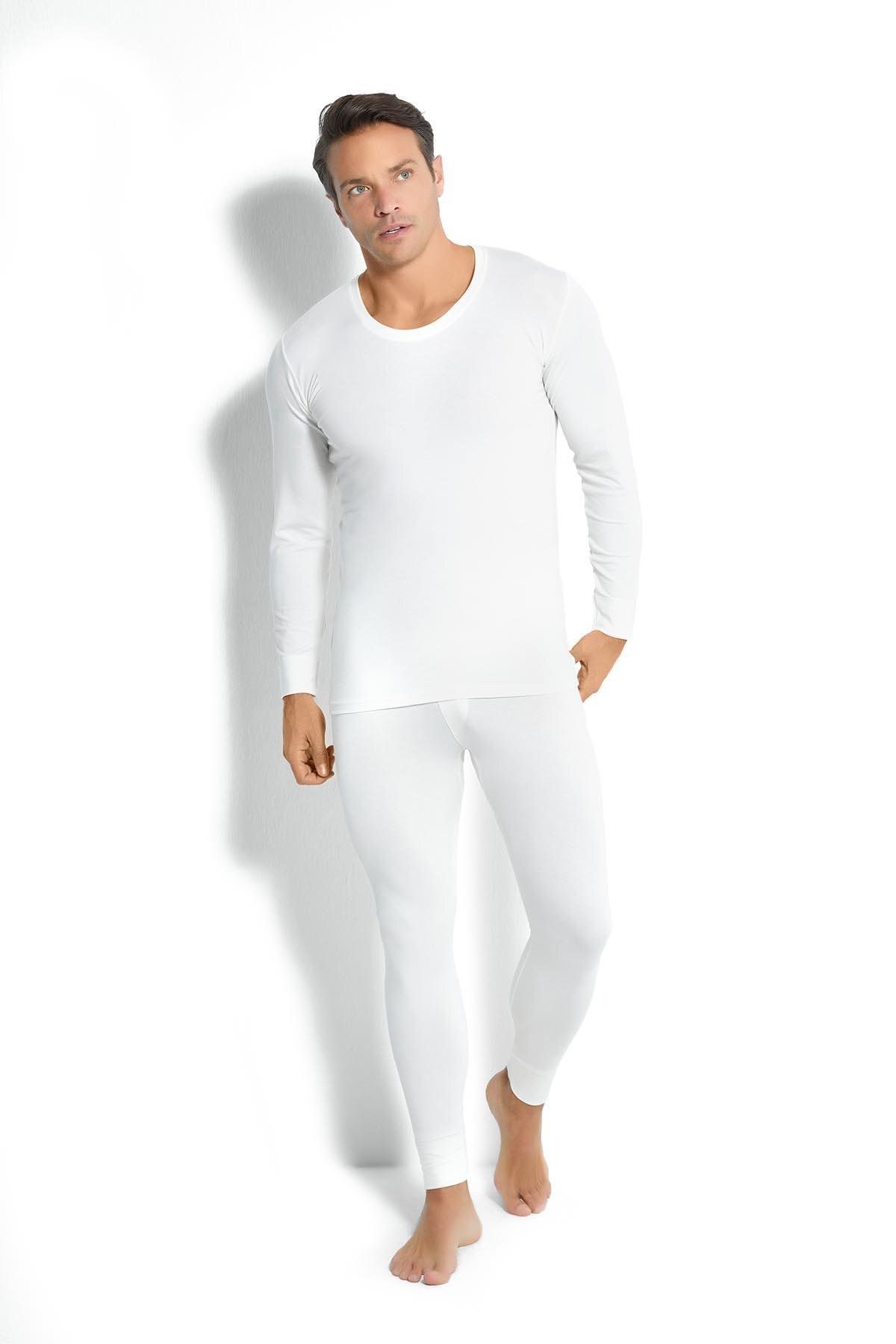 Jiber-Men's Thermal Underwear Top Ecru 170 2