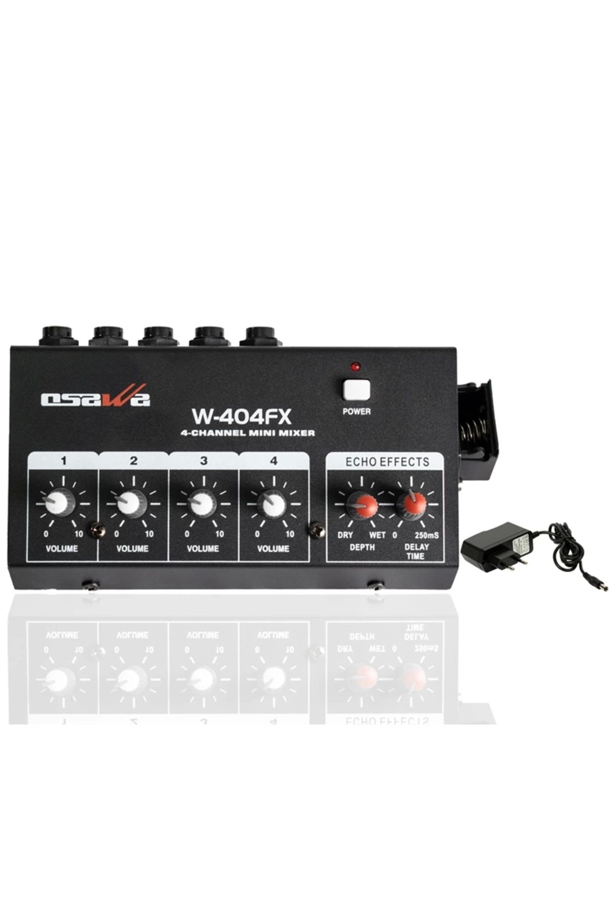 Genel Markalar Osawa W-404fx Mik Giriş-1 Lıne Çıkış Ekolu Mik Çoğaltıcı 20 Db Adaptörlü 4 Kanal Mını Mıxer