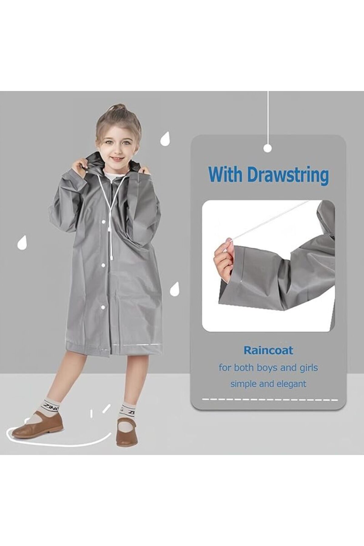Nurcamp Siyah Çocuk Yağmurluk Marcygm011 fotoğrafı 4 (önizleme)