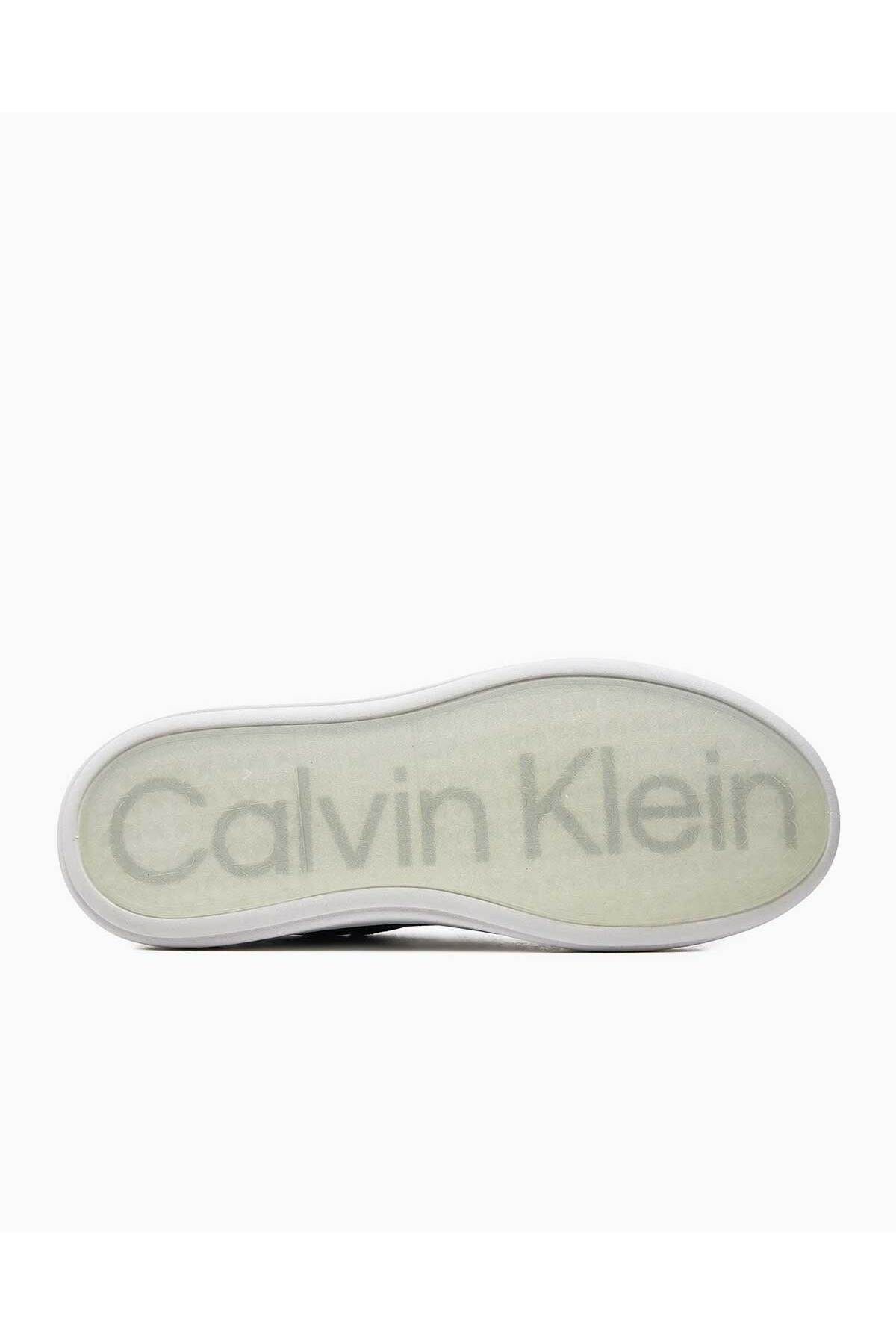 اسنیکر مشکی مردانه کفش ورزشی توری بالا اورجینال Calvin Klein