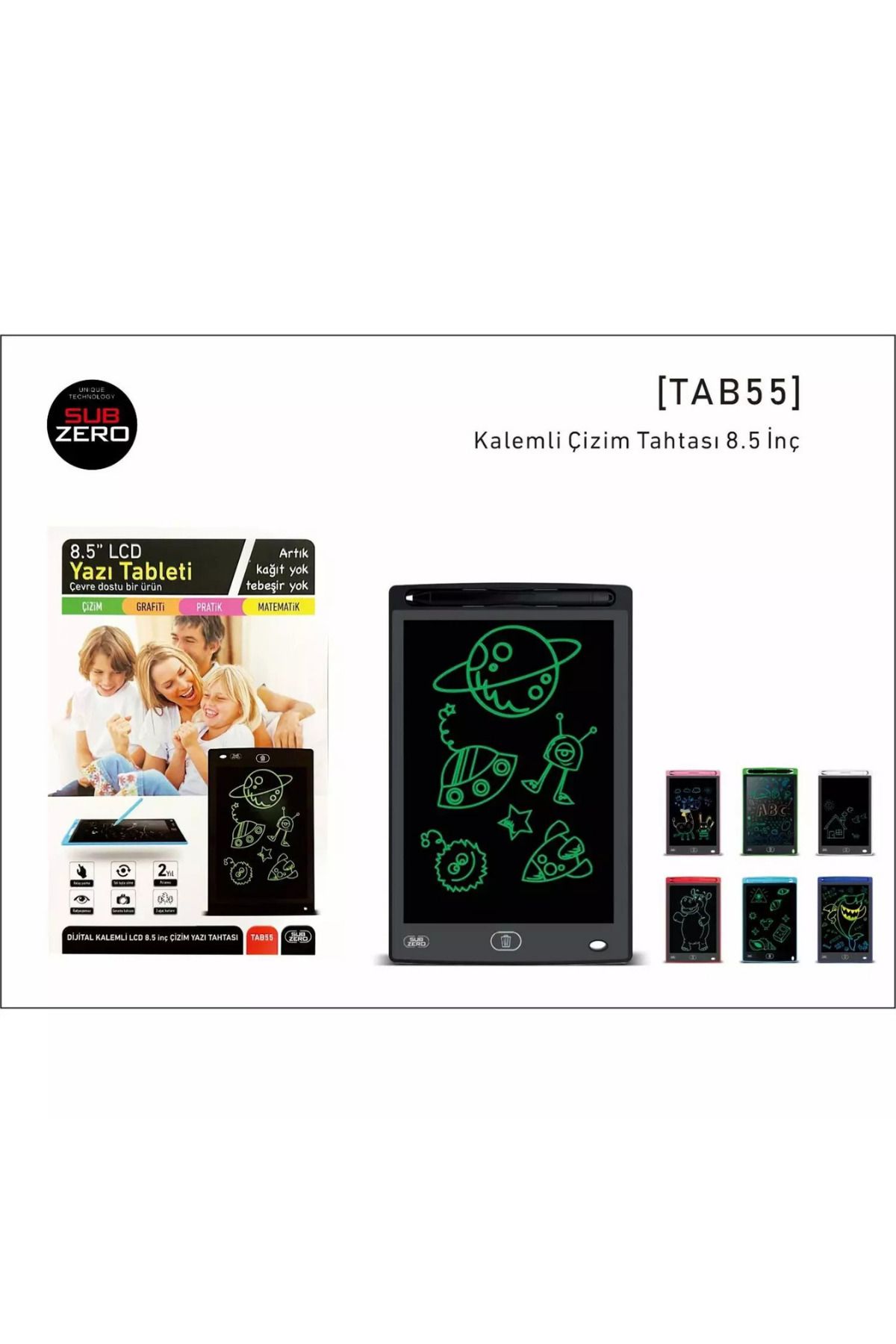 shop LCD Grafik Tablet Çocuk Çizim Tahtası 8.5 inch ( 22 cm ) Djital Karalama Tableti Yüksek Kalite